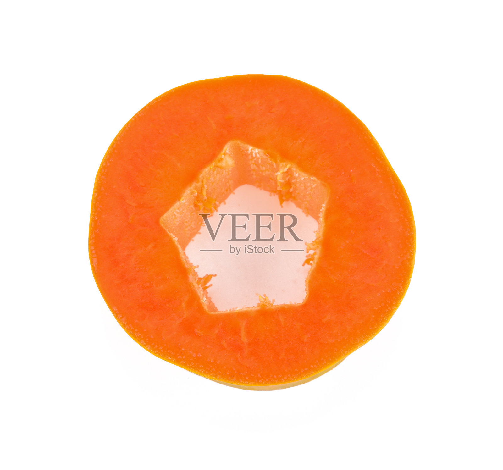 番木瓜果实孤立的白色背景。照片摄影图片