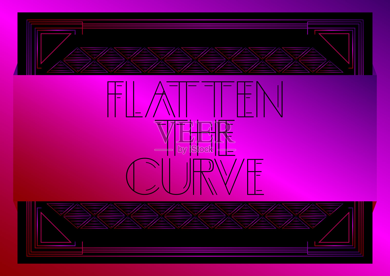 使曲线文字变平。插画图片素材