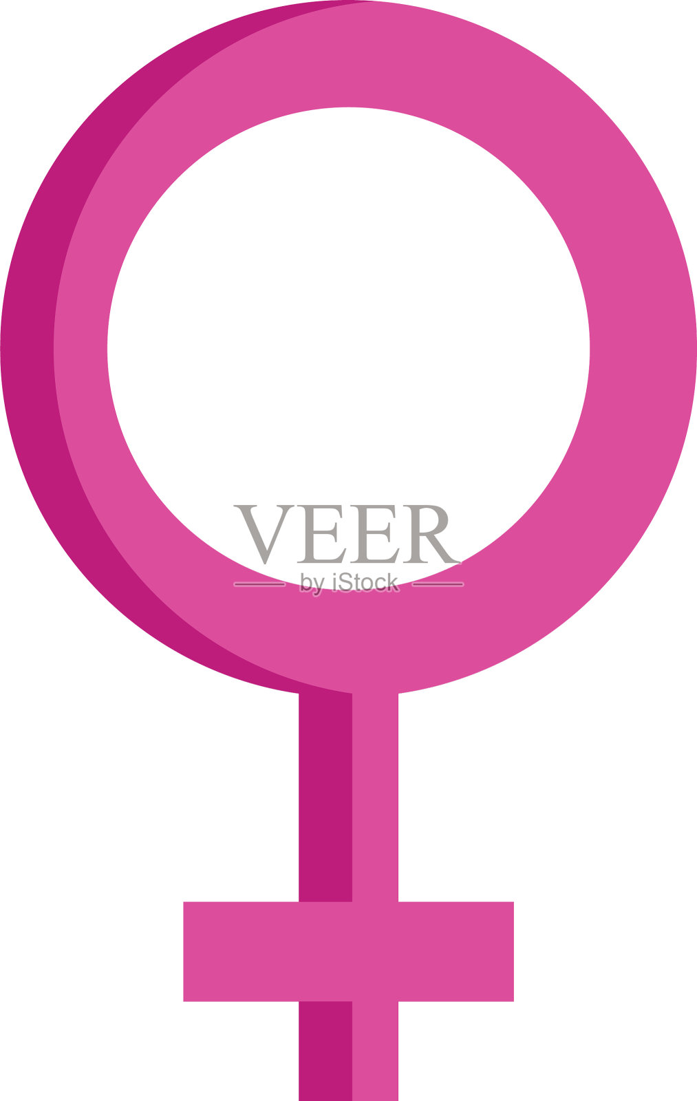 女性的性别象征爱的孤立图标设计元素图片