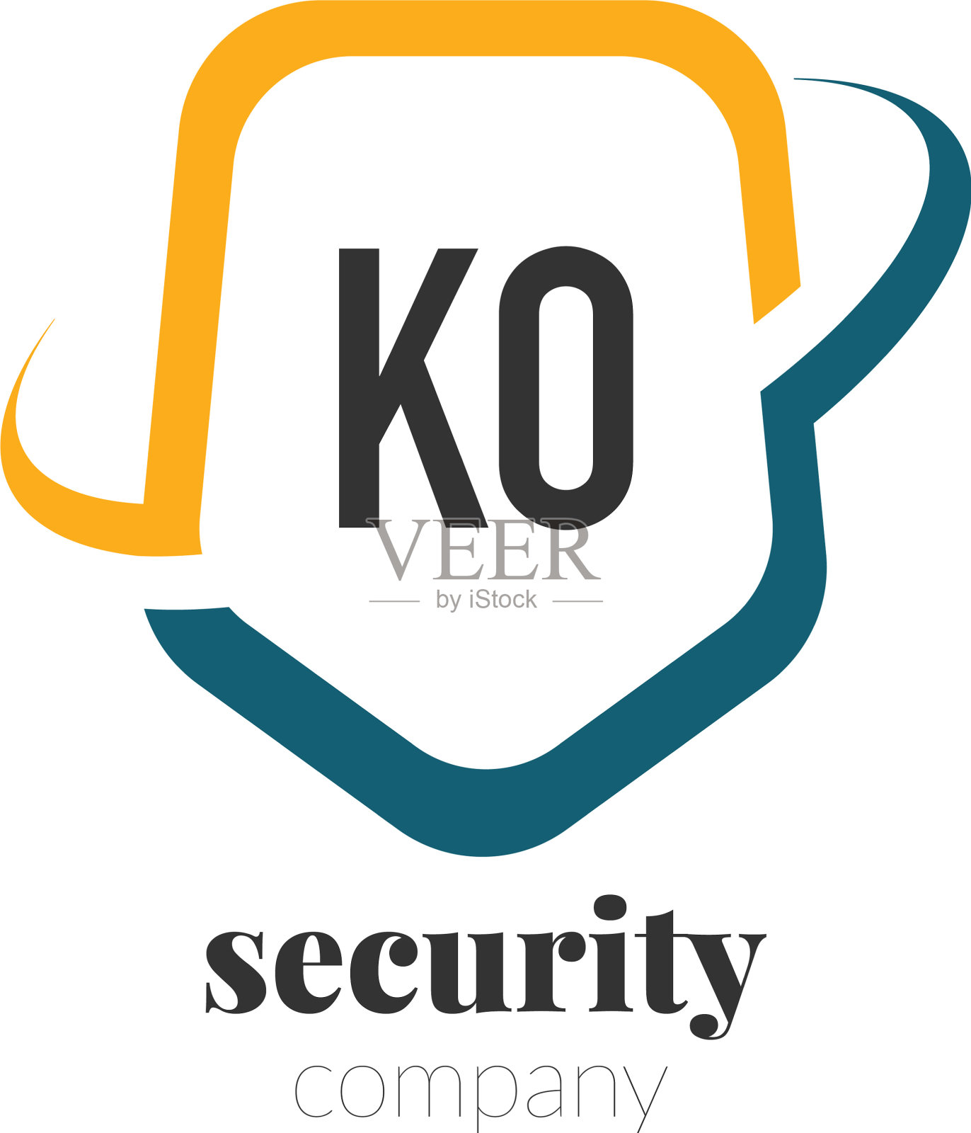 首字母ko创意保安公司设计插画图片素材