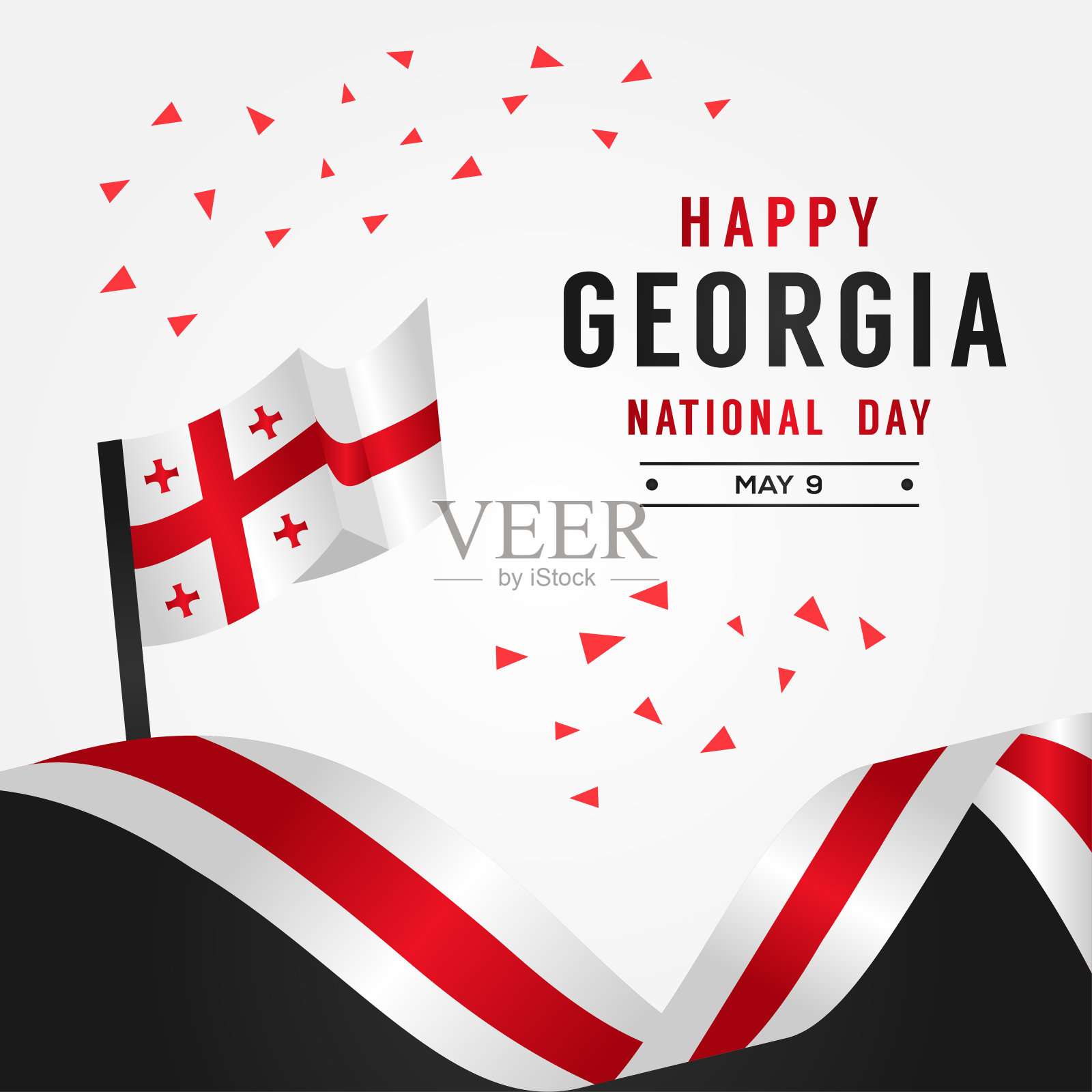 格鲁吉亚独立日矢量设计插图庆祝时刻插画图片素材