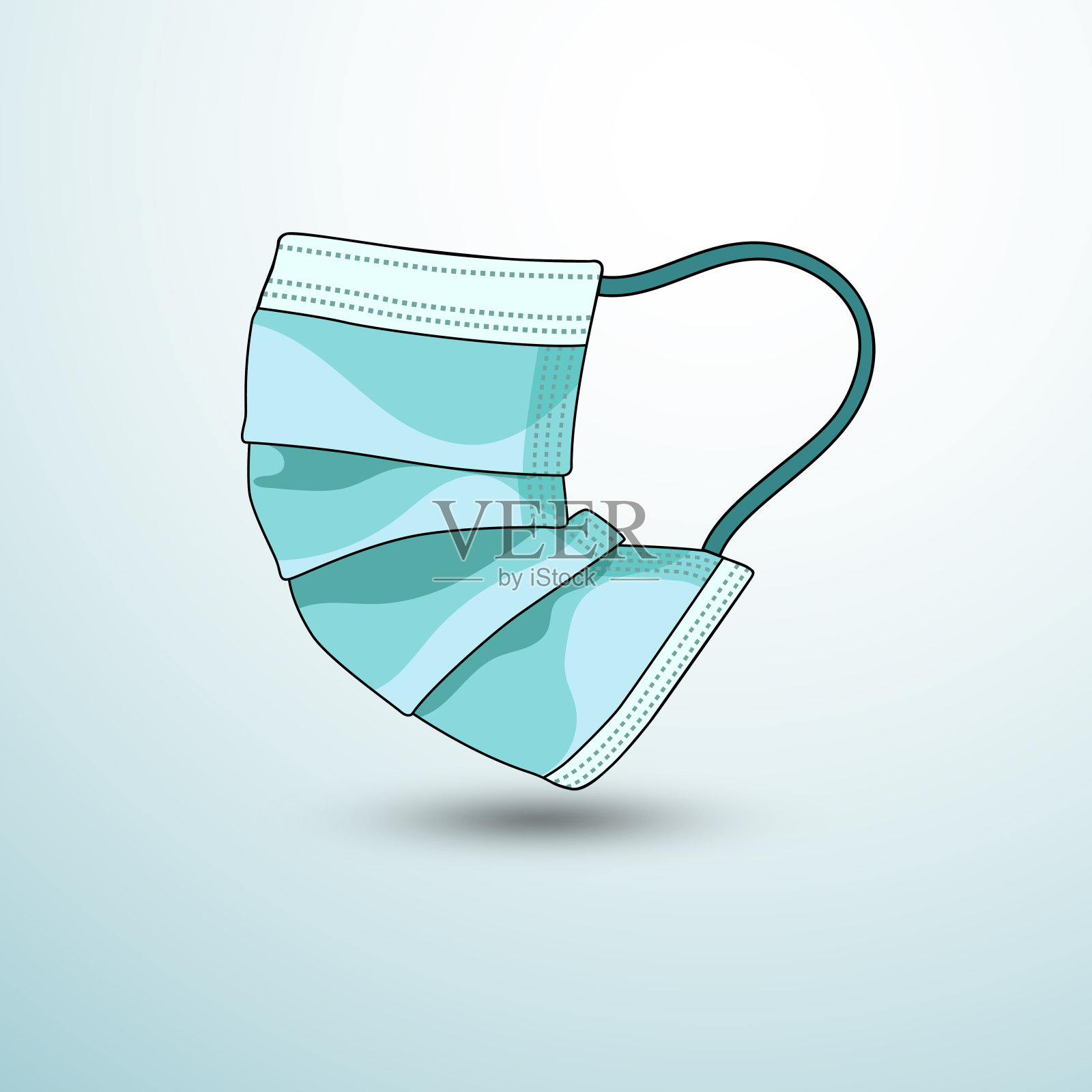 医用外科口罩插画图片素材