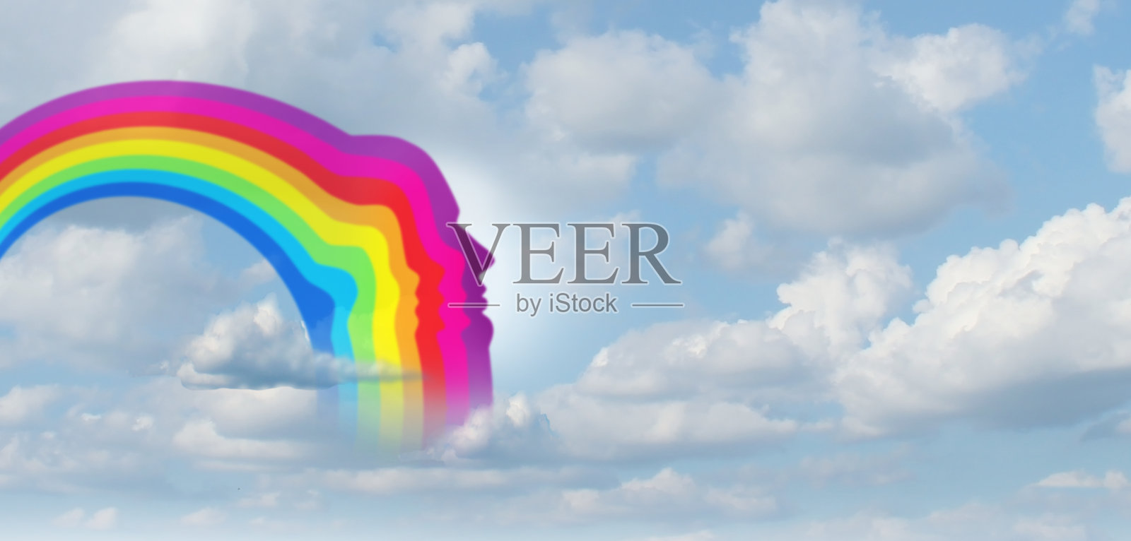 希望彩虹照片摄影图片