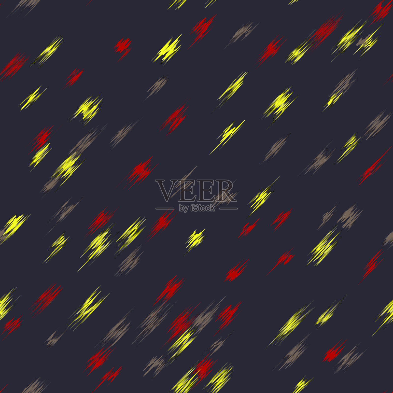 伊卡特面料无缝图案设计。向量EPS10插画图片素材