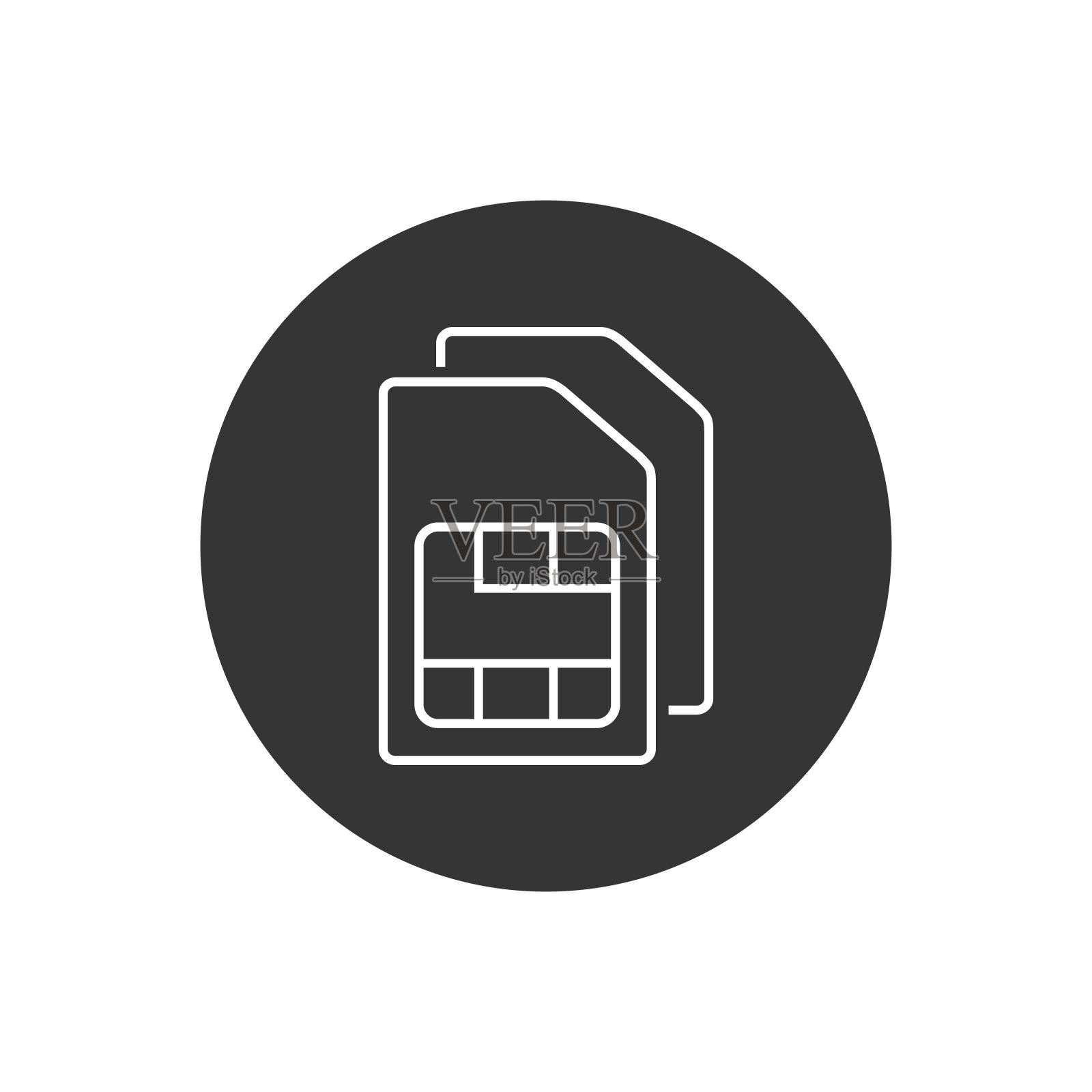 Sim卡矢量线图标。Sim卡图标符号。Sim卡移动插槽图标图标素材