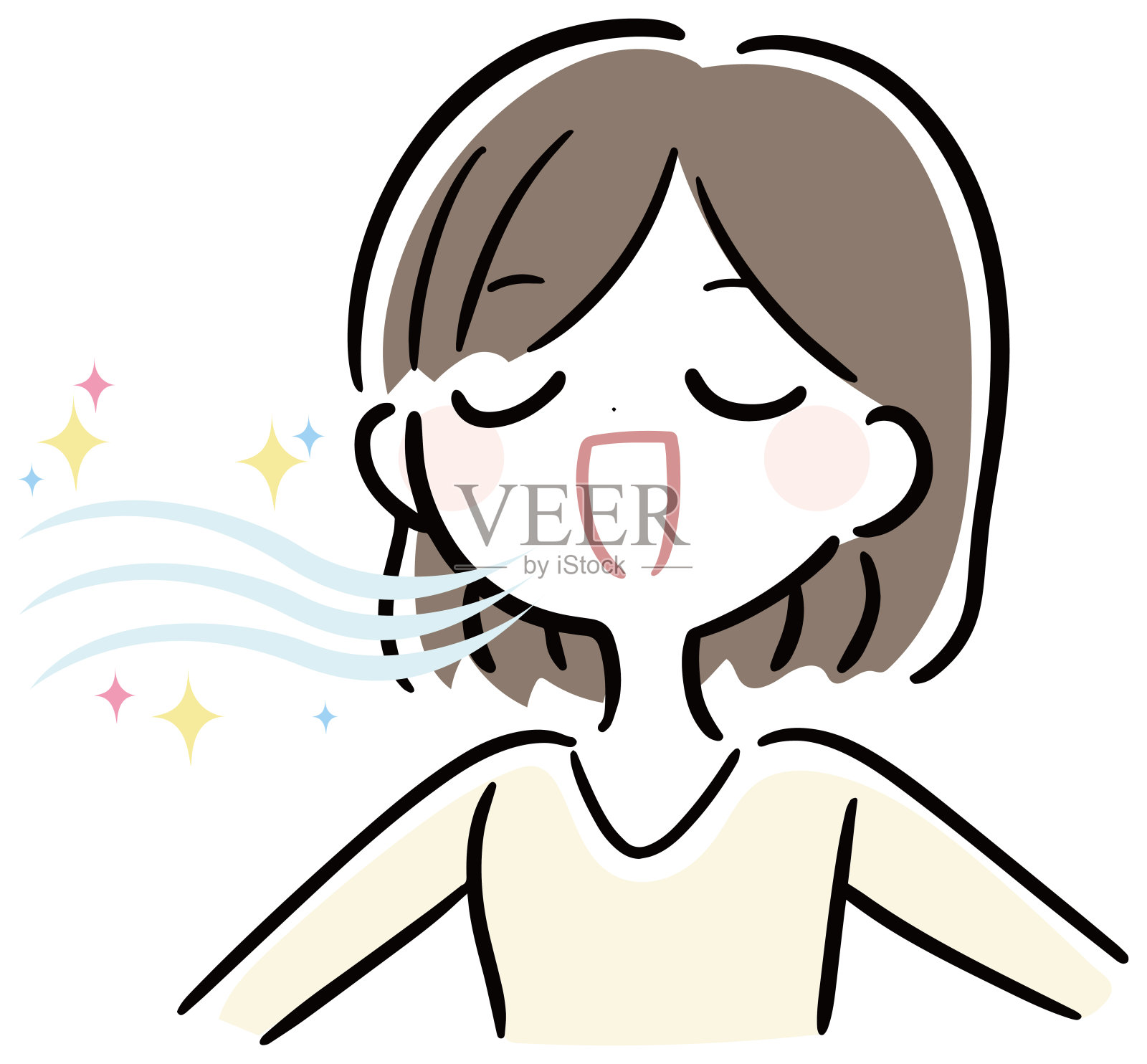 口臭护理女性插图插画图片素材