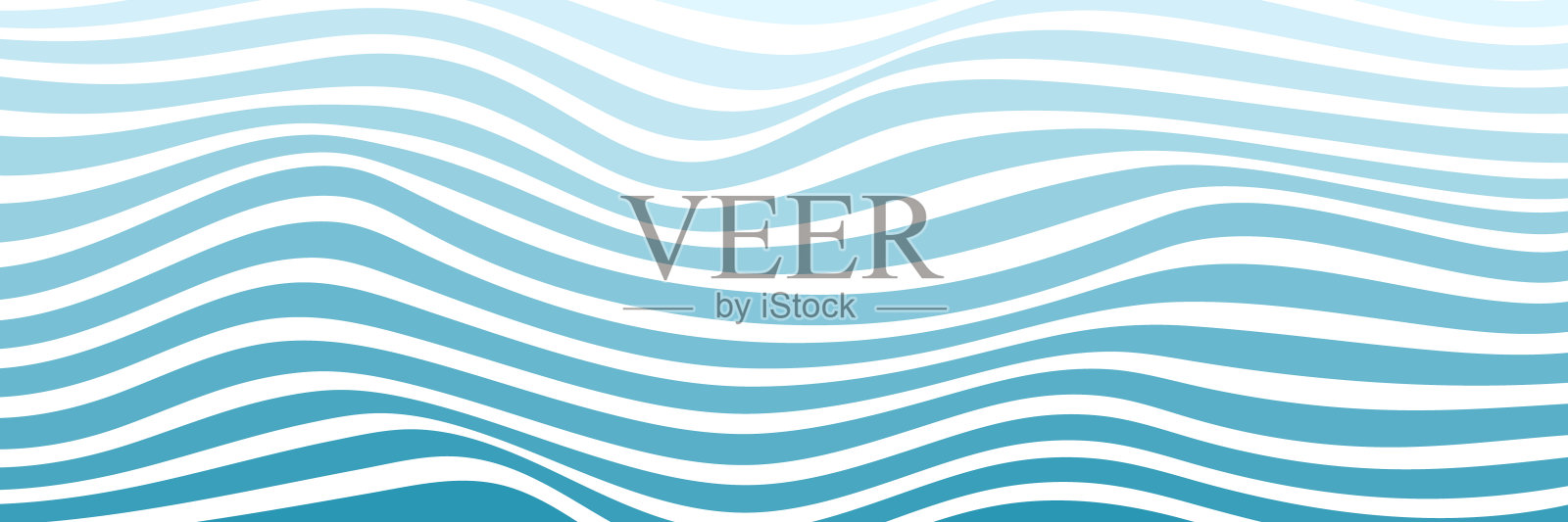 新潮的波浪背景柔和的颜色过渡。向量插图条纹图案与光学错觉。长水平横幅插画图片素材