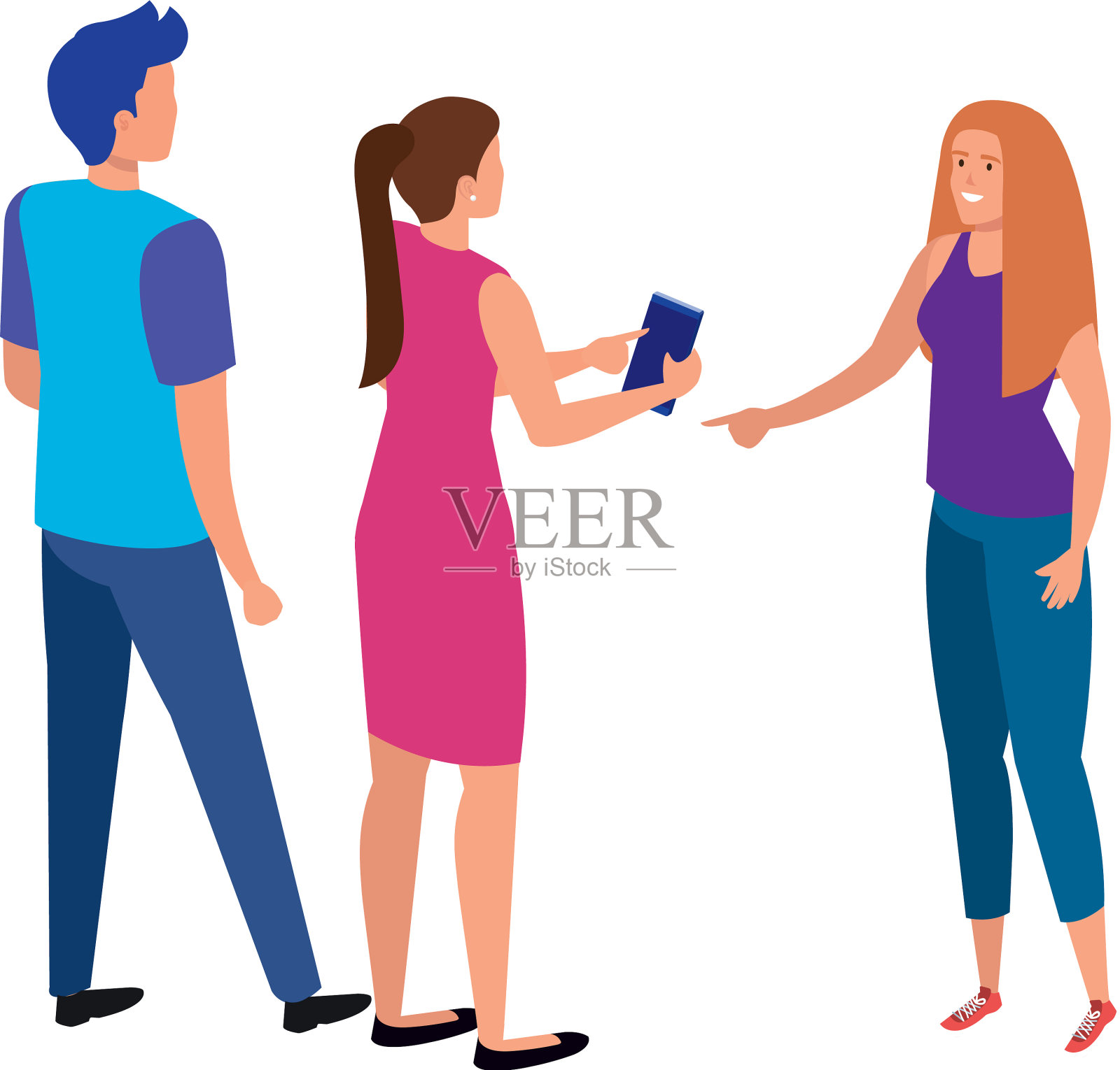 群体人物角色设计元素图片