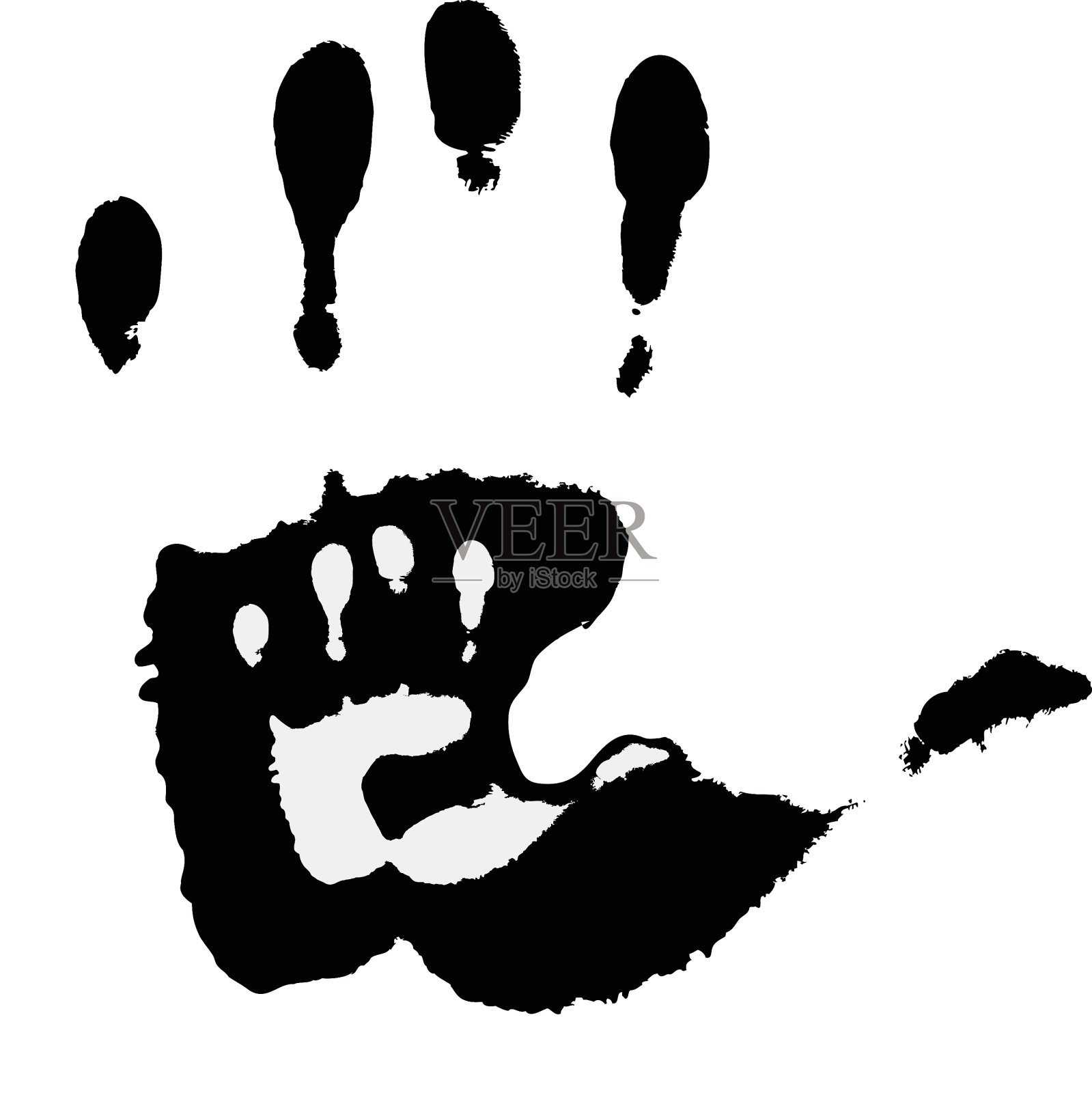 手打印插画图片素材