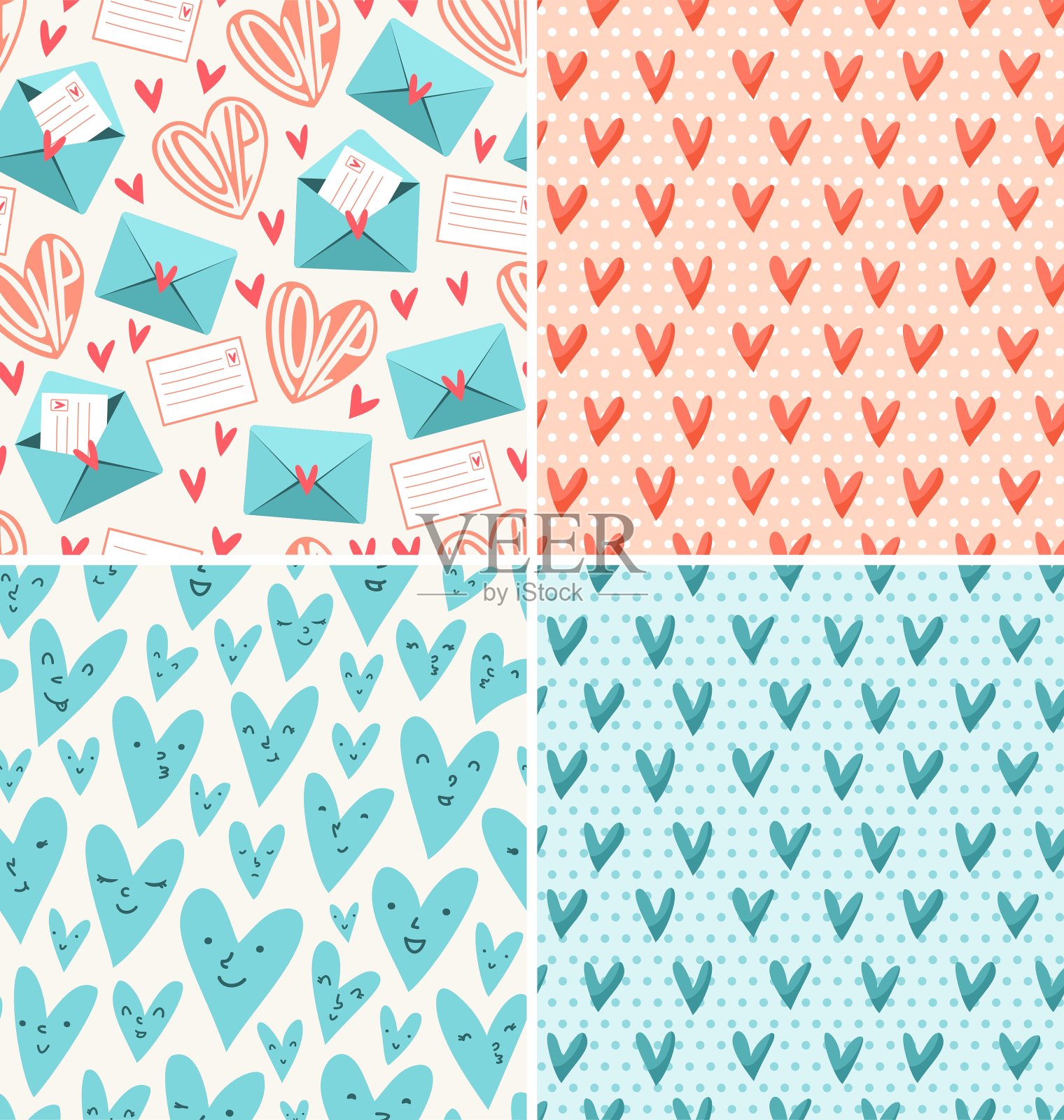 情人节模式插画图片素材