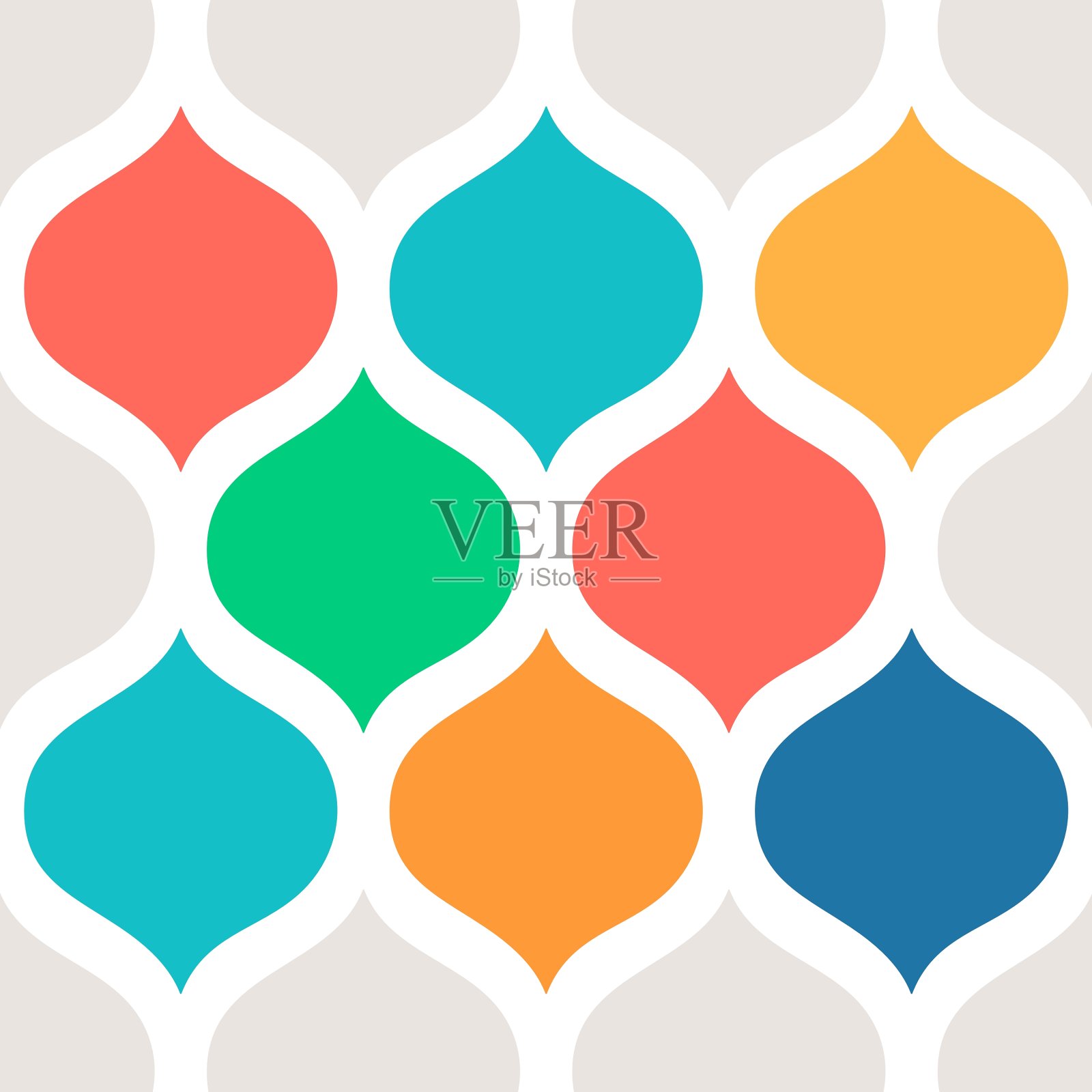 抽象背景与彩色图案插画图片素材