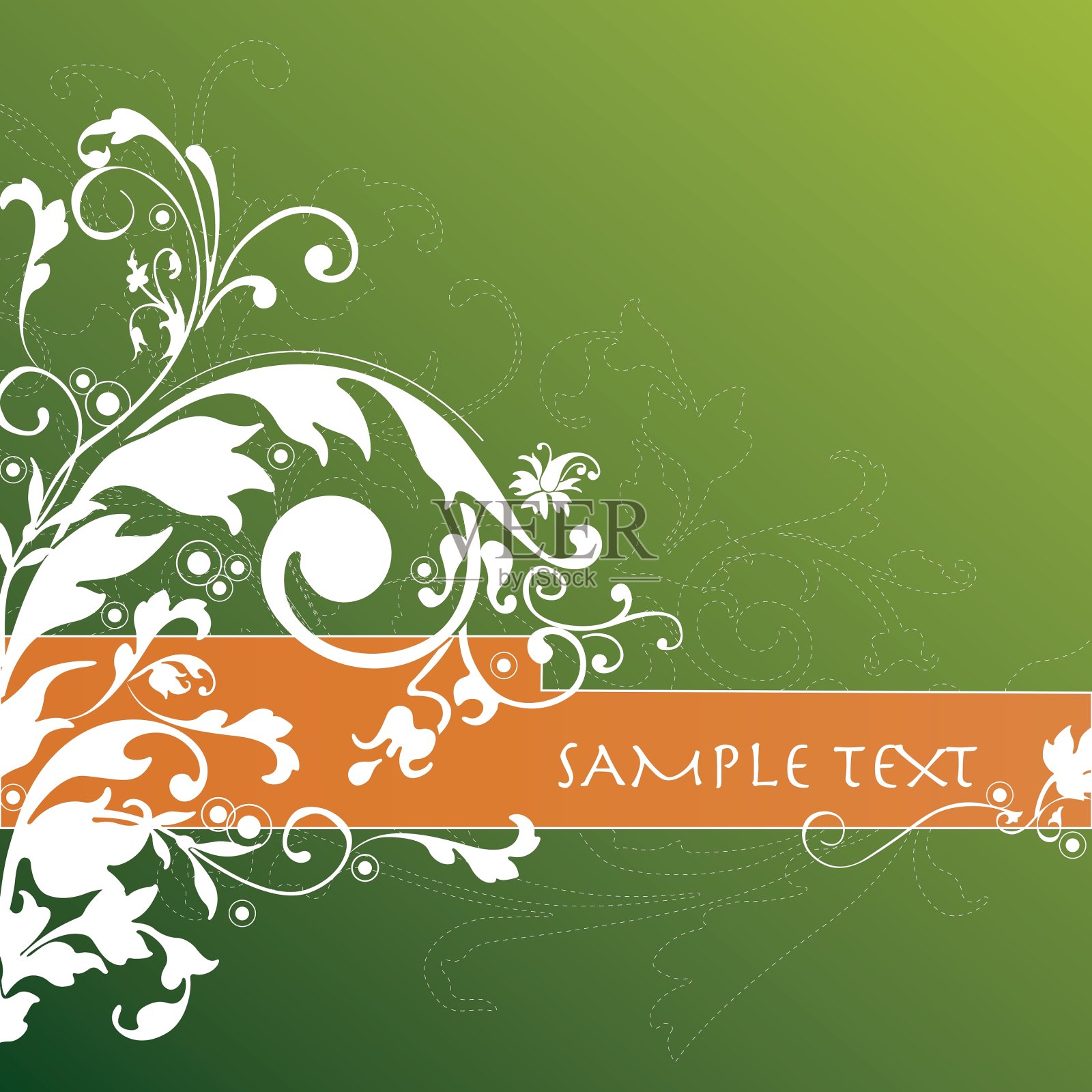 花背景横幅插画图片素材