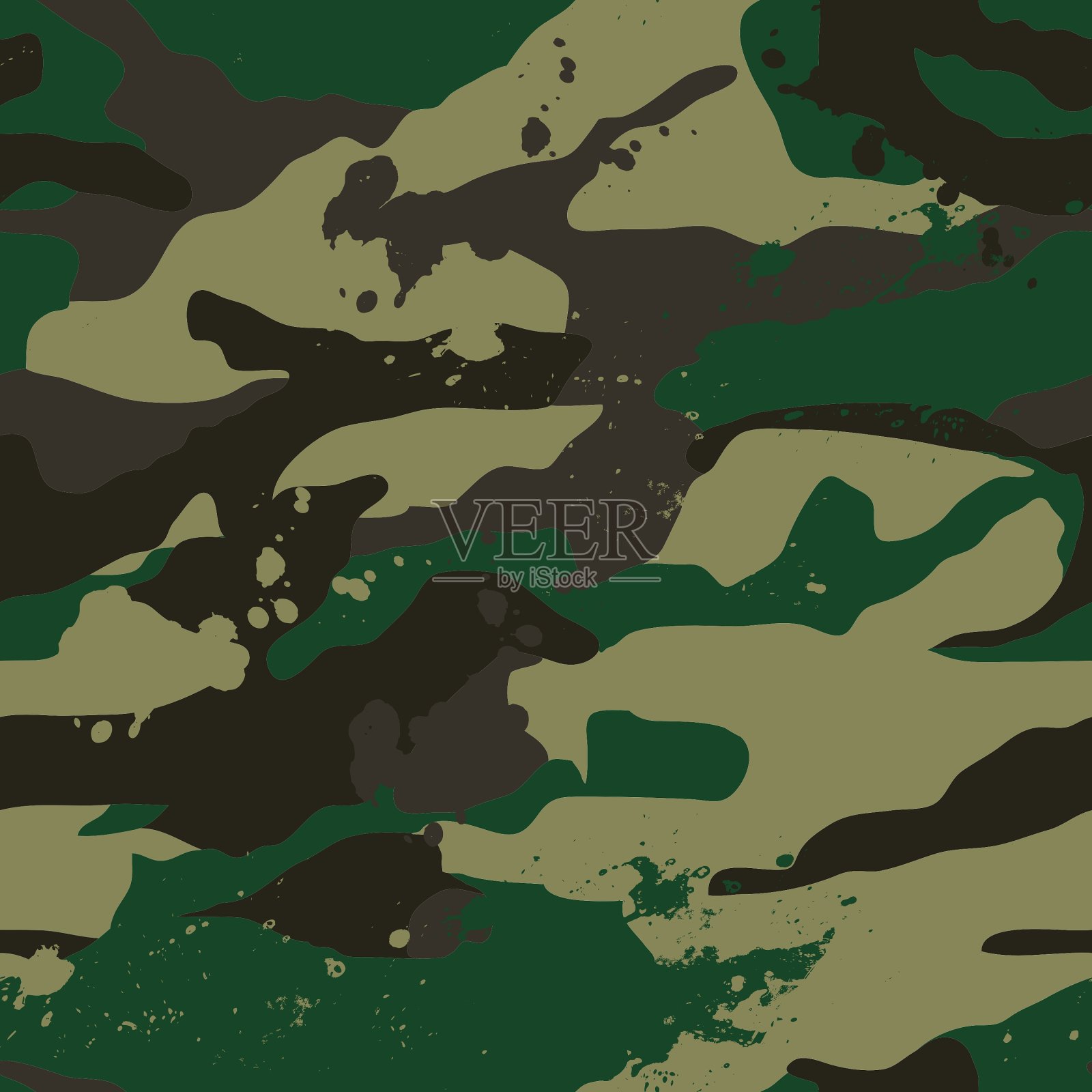 卡其丛林迷彩图案插画图片素材