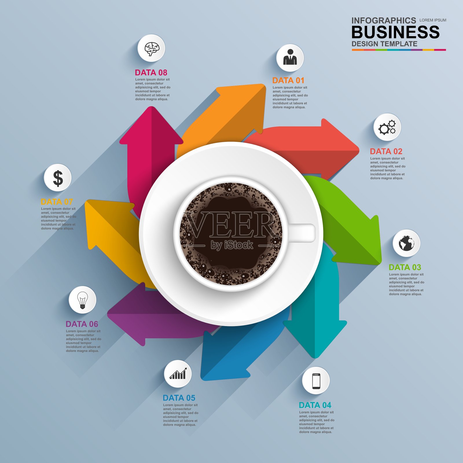 业务和通信信息模板插画图片素材