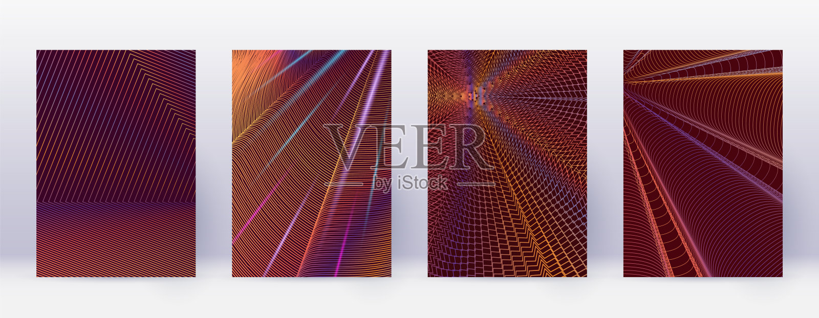 艺术的名片。抽象线条现代宣传册插画图片素材