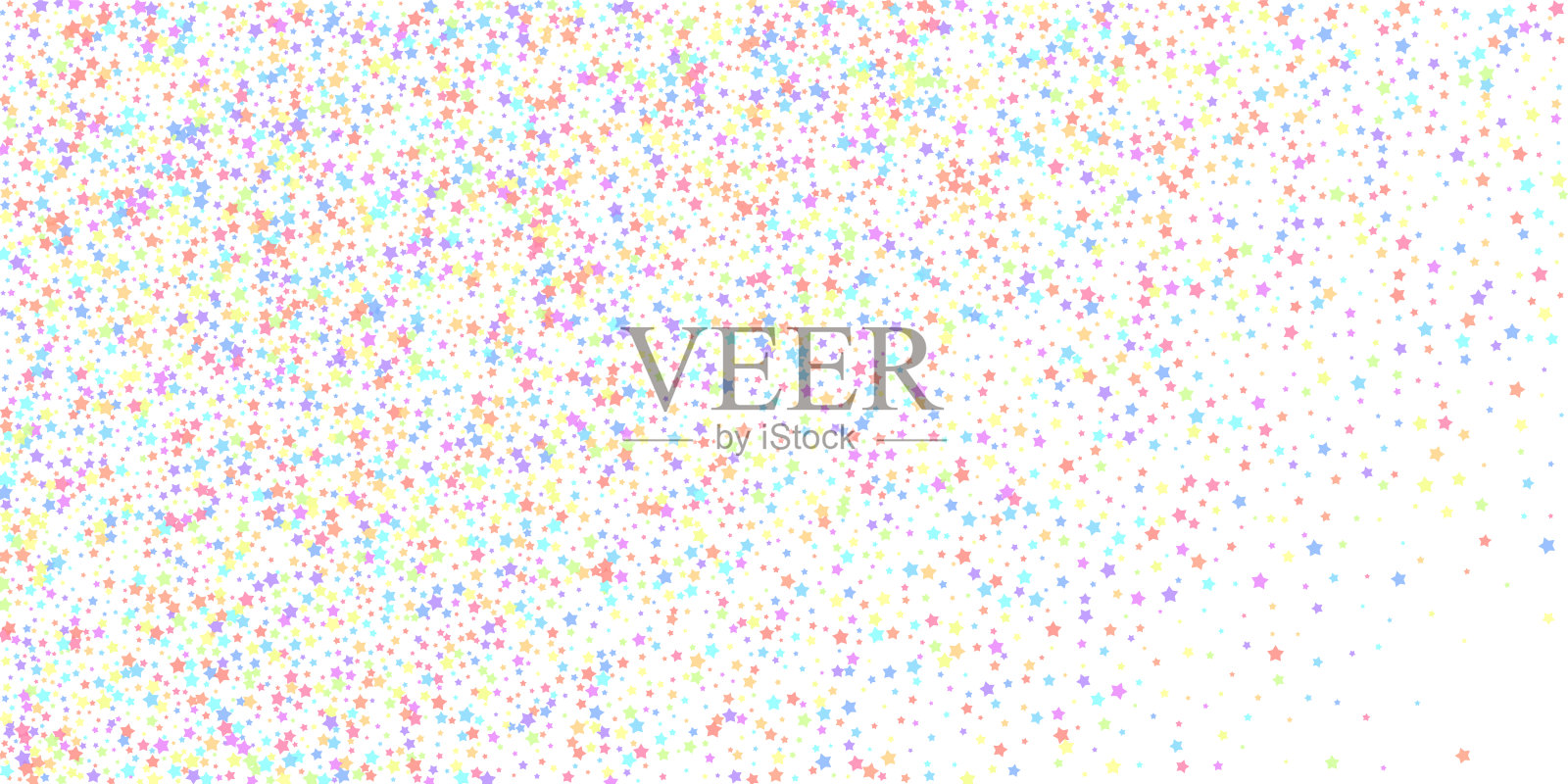 节日的五彩纸屑。庆祝的星星。五彩缤纷的明星插画图片素材