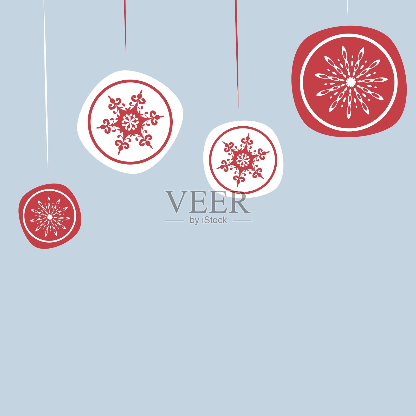 圣诞背景与新年装饰插画图片素材