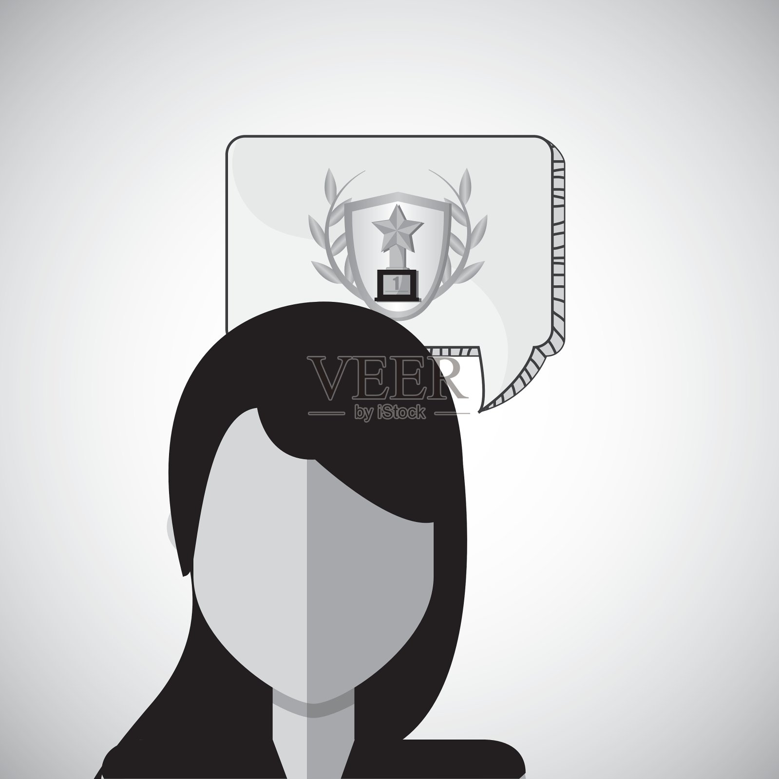 成功图标平坦设计模板素材