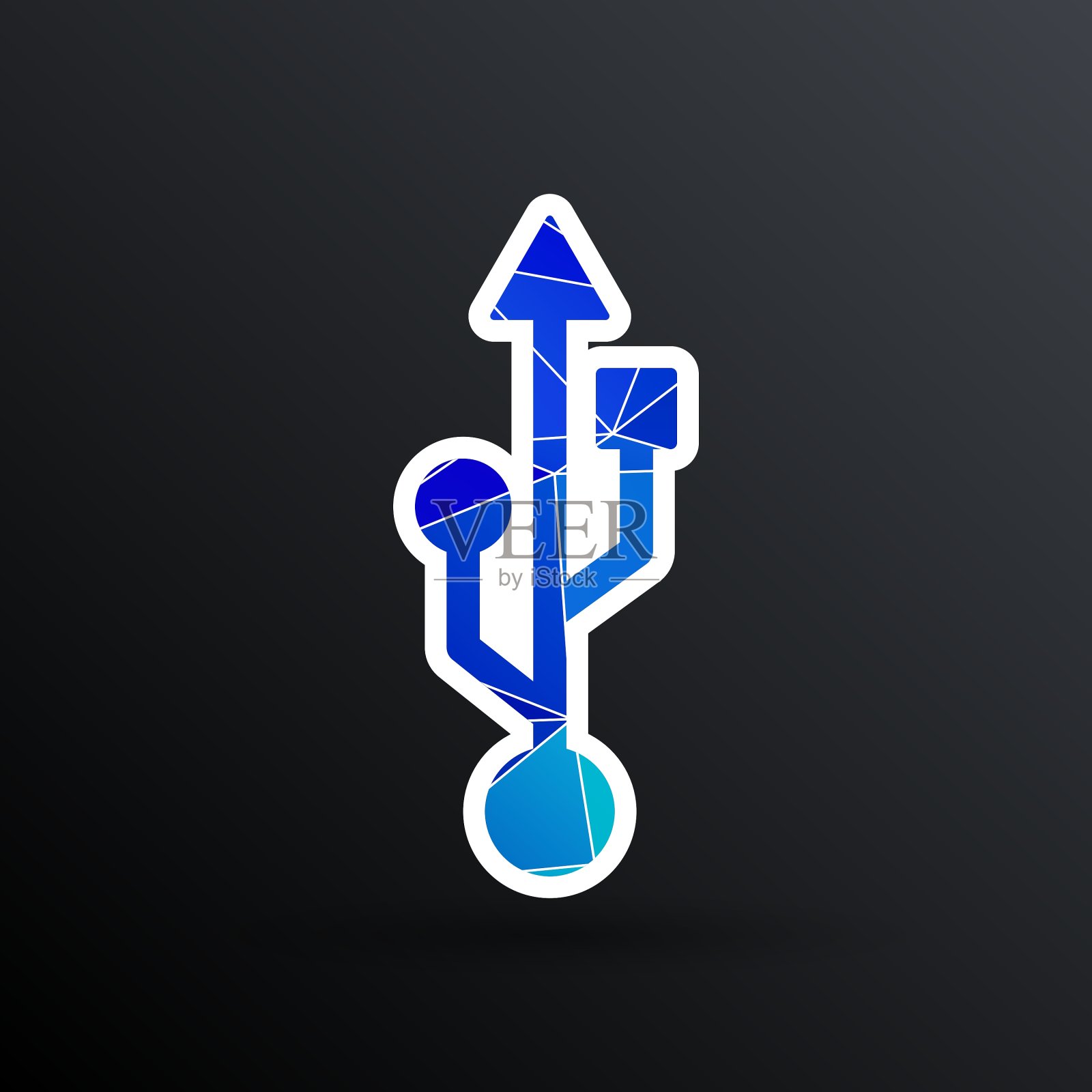 Usb图标文件隔间硬件符号插画图片素材