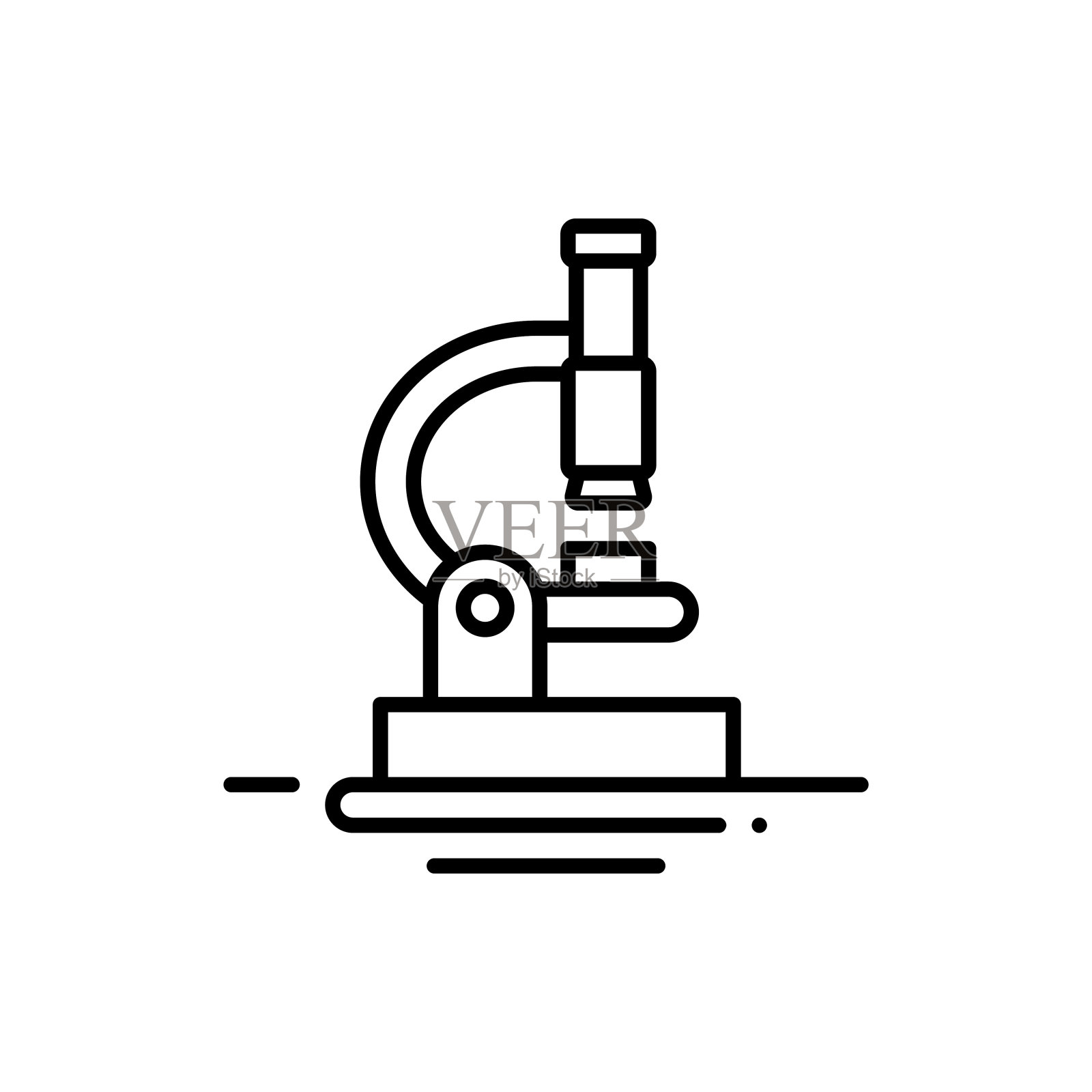 显微镜矢量图标插画图片素材