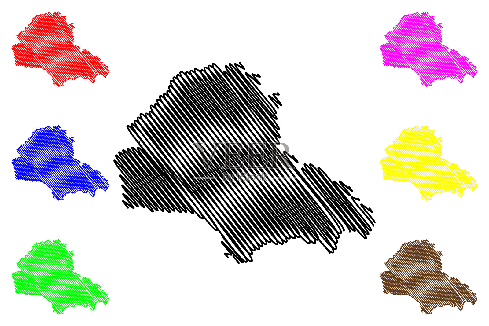 布拉索夫县地图插画图片素材