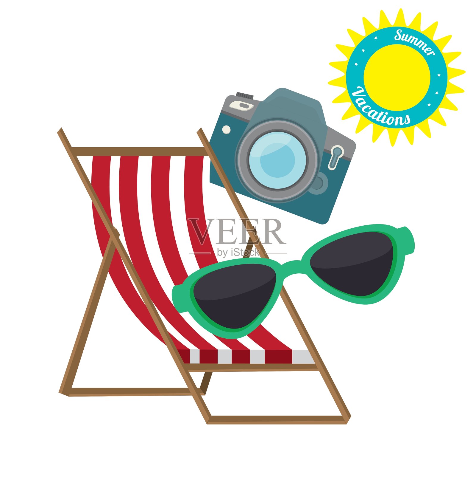 暑假设计元素图片