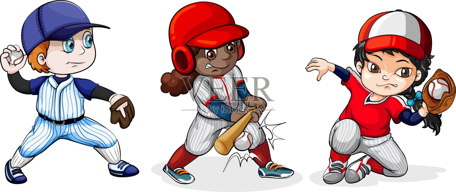 棒球运动员设计元素图片