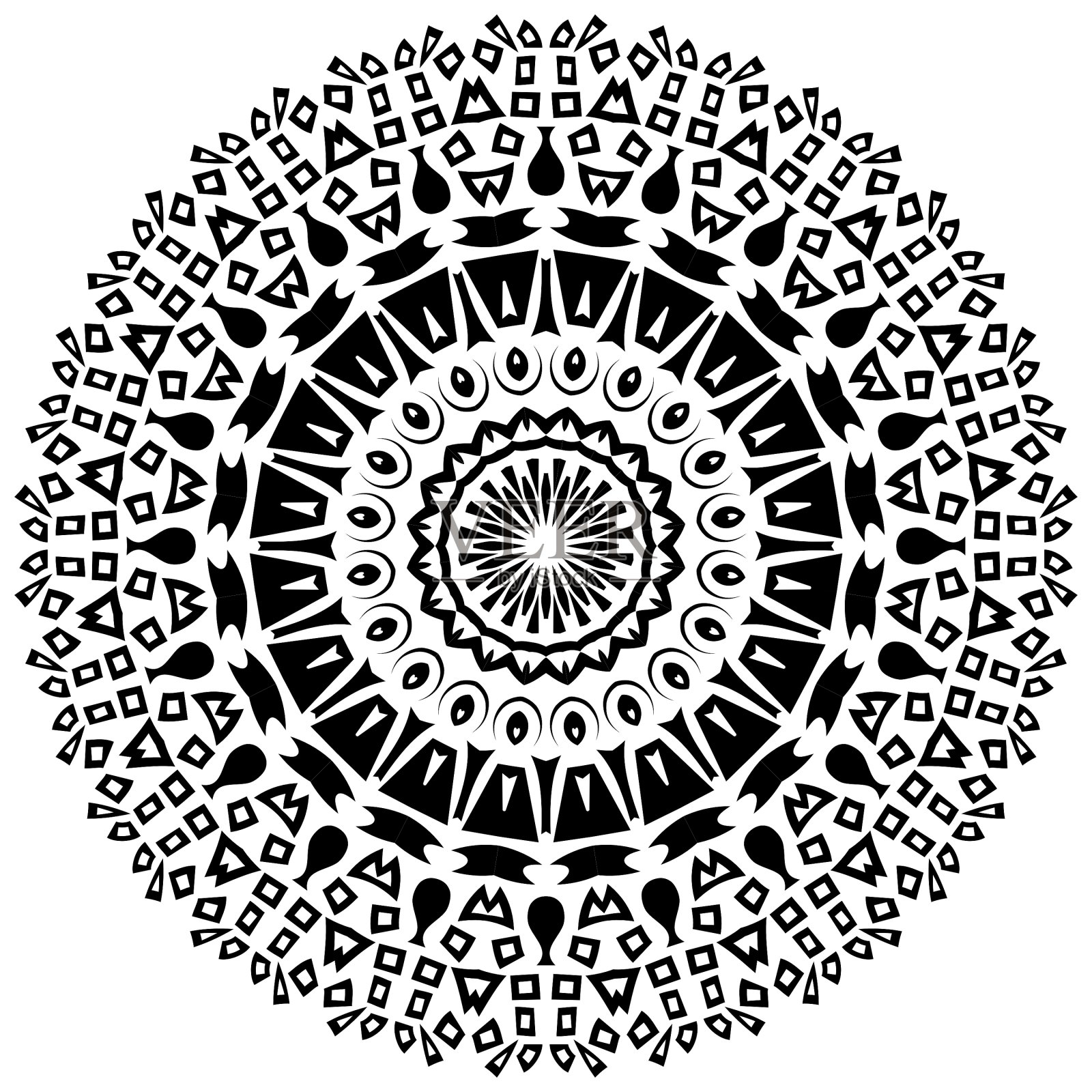 部落圆形装饰与装饰元素设计元素图片