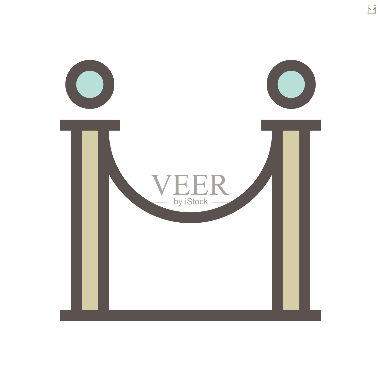 路障站的剧场矢量图标设计,48X48像素完美和可编辑的笔触。插画图片素材