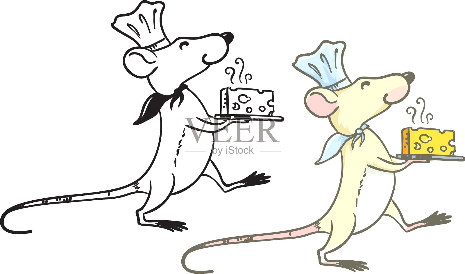 老鼠用奶酪烹饪设计元素图片