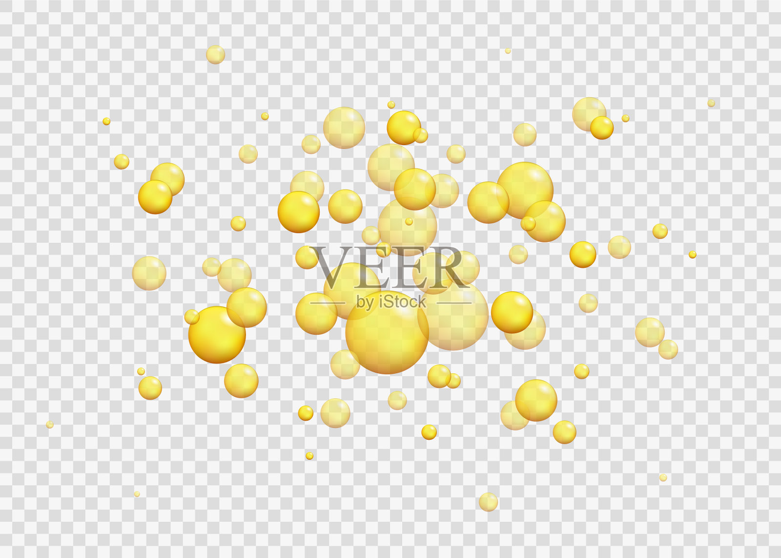 金油泡沫插画图片素材