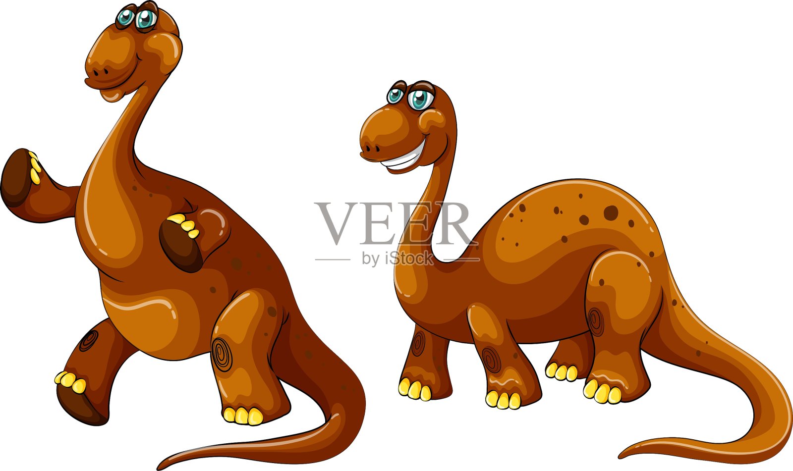 长脖子的恐龙设计元素图片