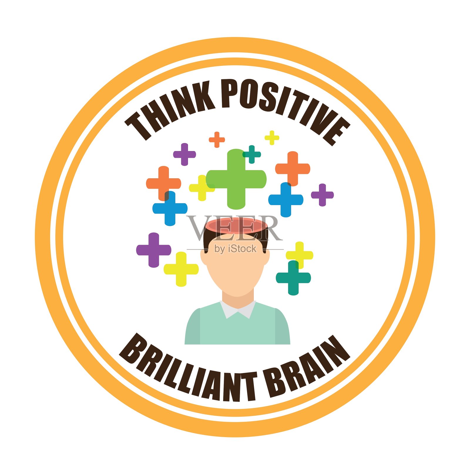 积极思考设计元素图片