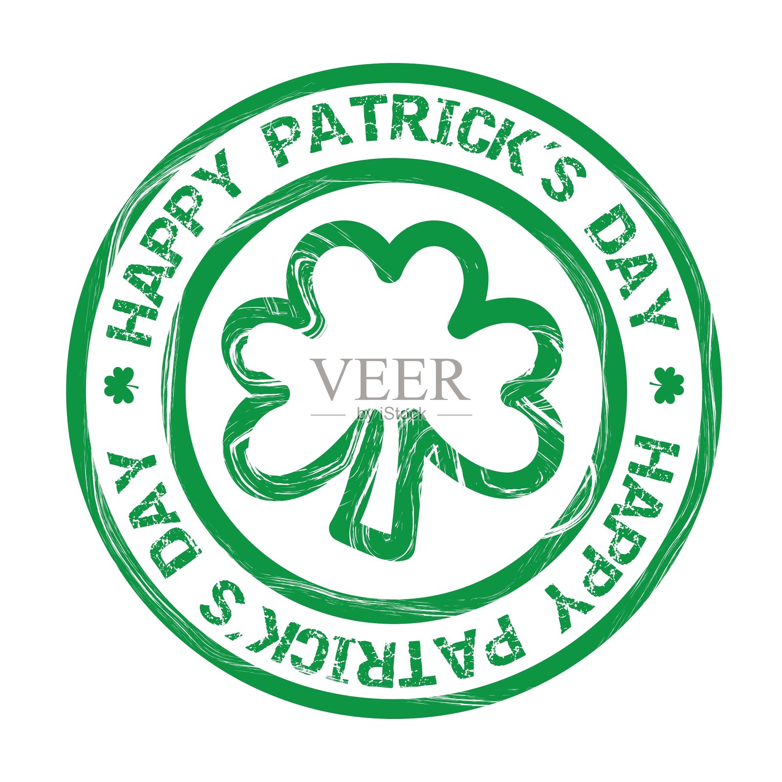 帕特里克日与三叶草海豹设计元素图片