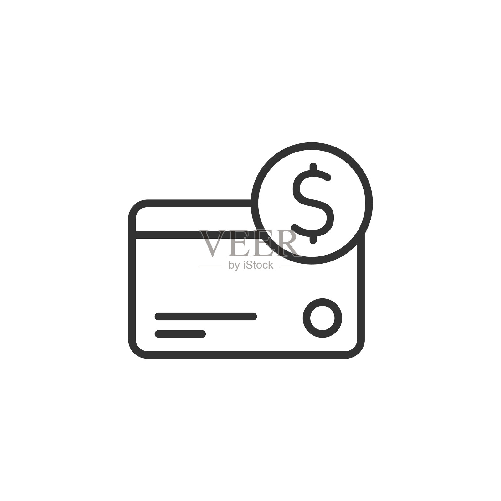 信用卡图标在平面风格的金钱支付上图标素材