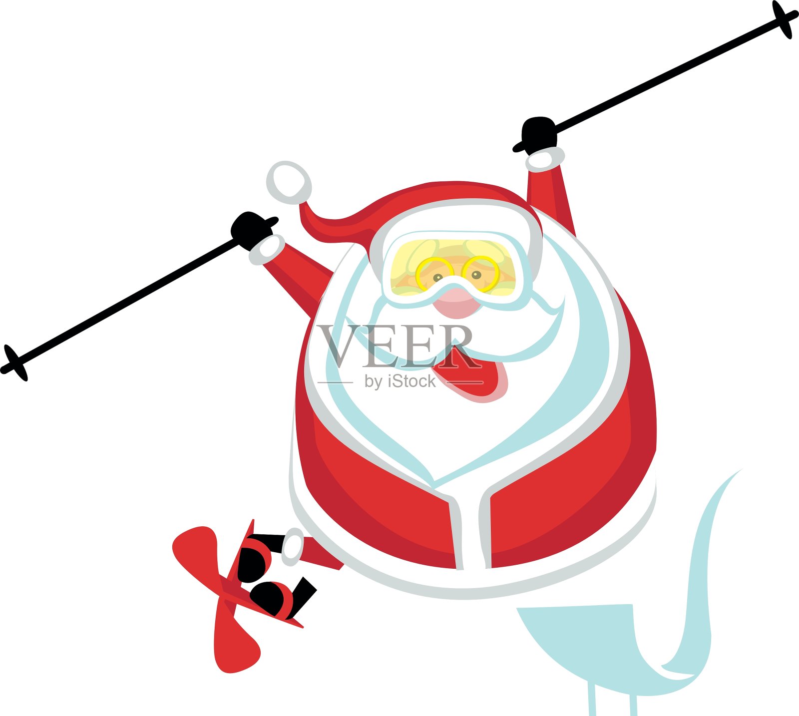 极端的圣诞老人设计元素图片