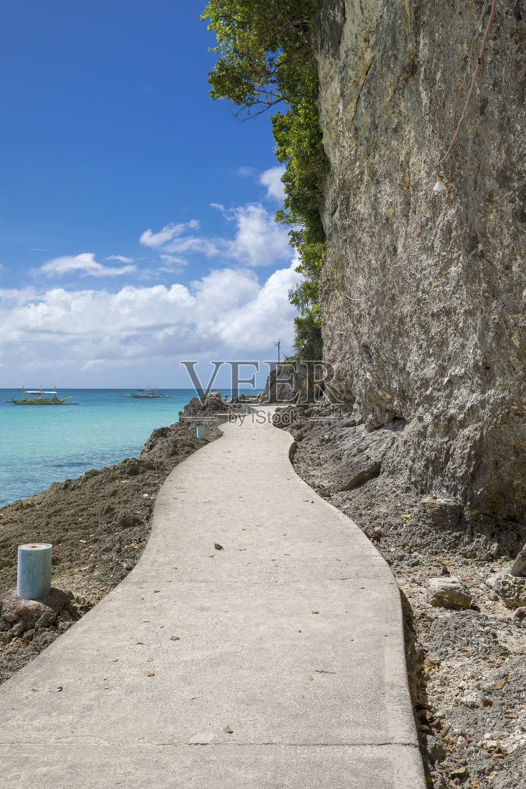 白色沙滩长滩岛照片摄影图片
