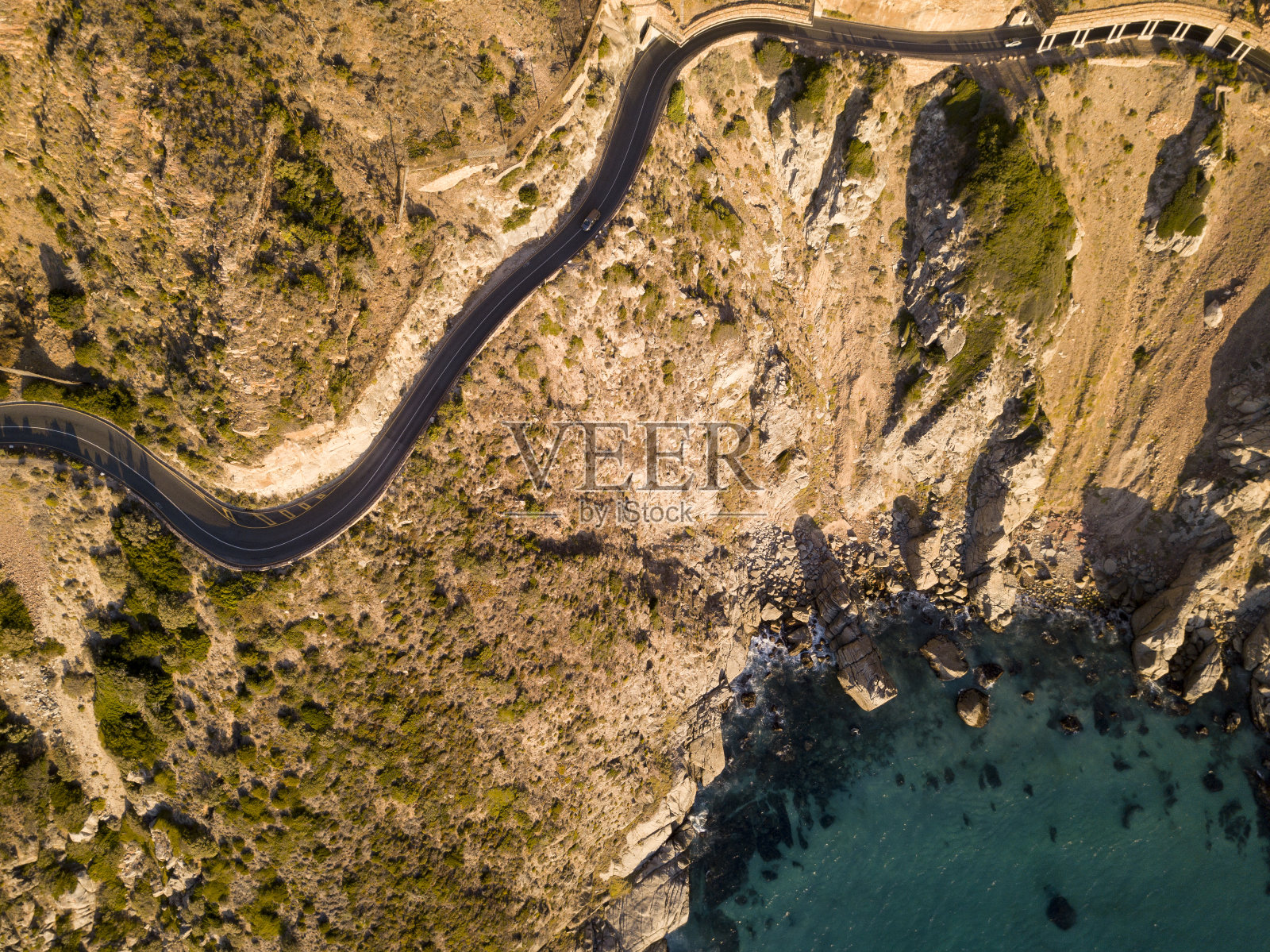 南非豪特湾查普曼斯峰车道的航拍图照片摄影图片
