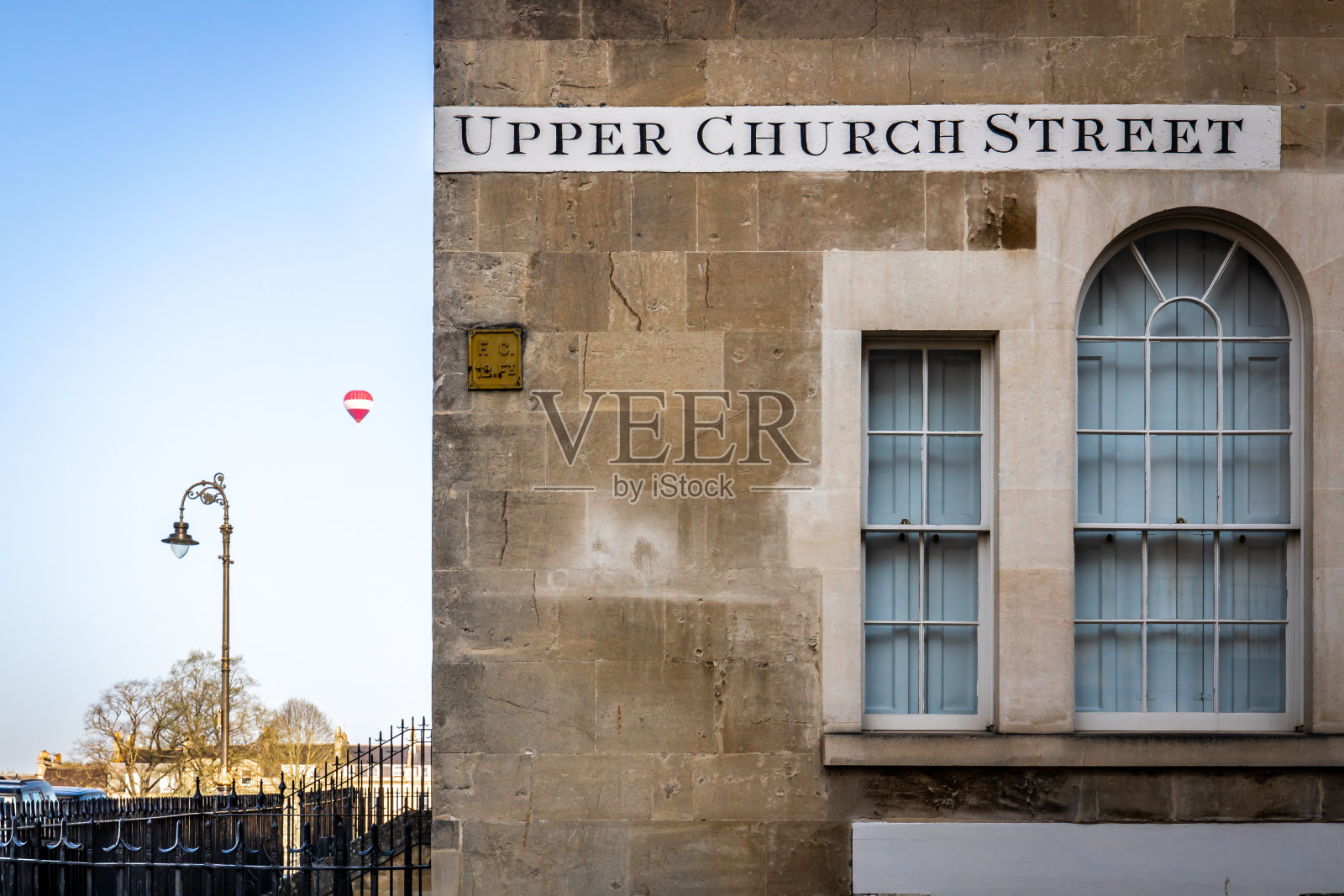 英国巴斯的皇家新月街标志照片摄影图片