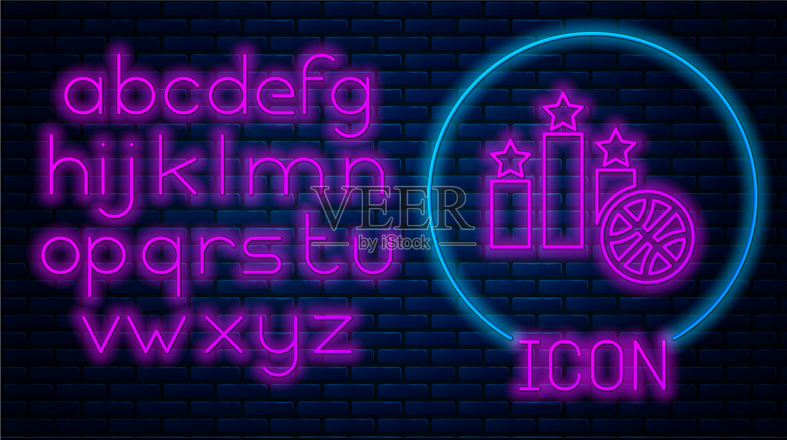 发光的霓虹篮球在体育冠军领奖台上图标素材