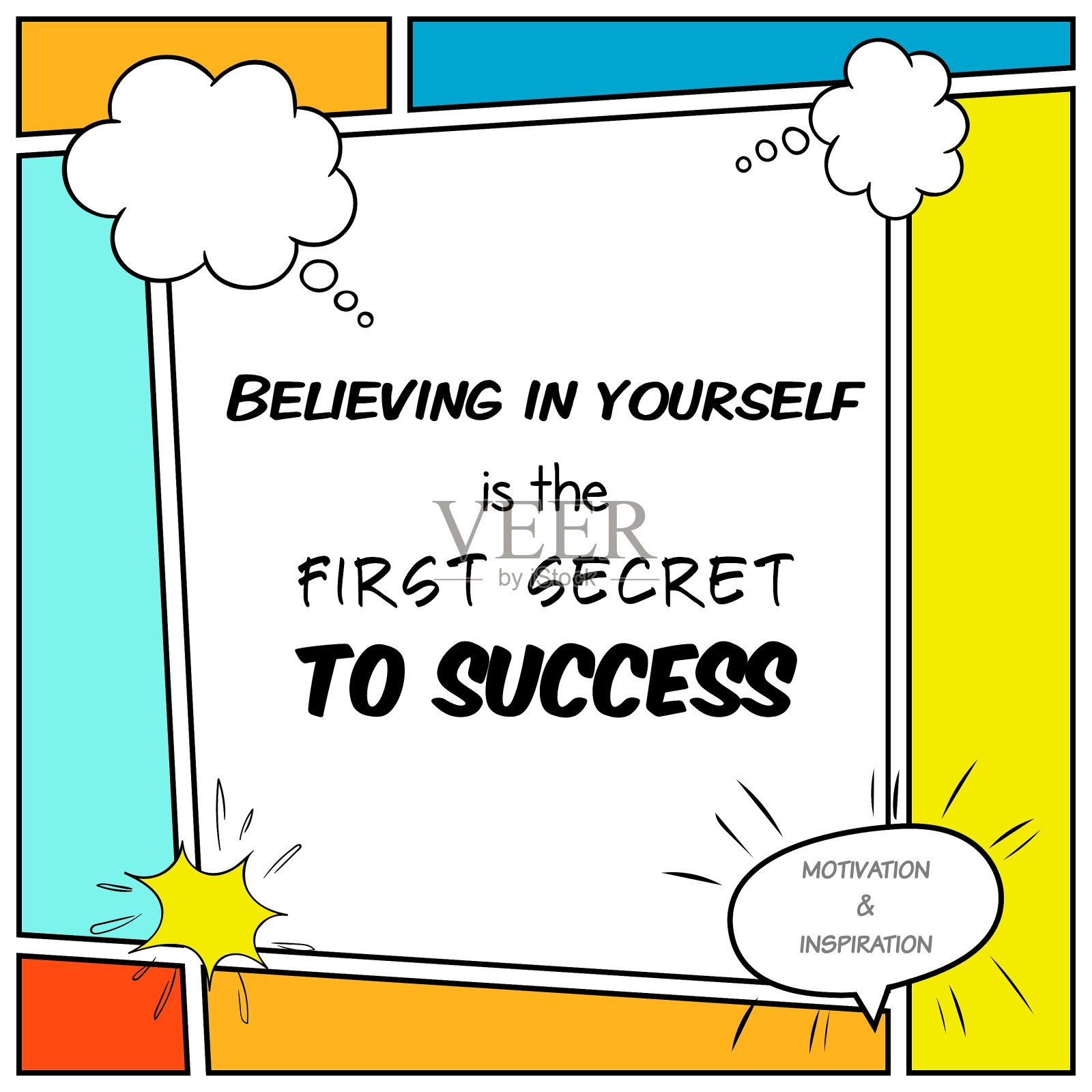 鼓舞人心的名言插画图片素材