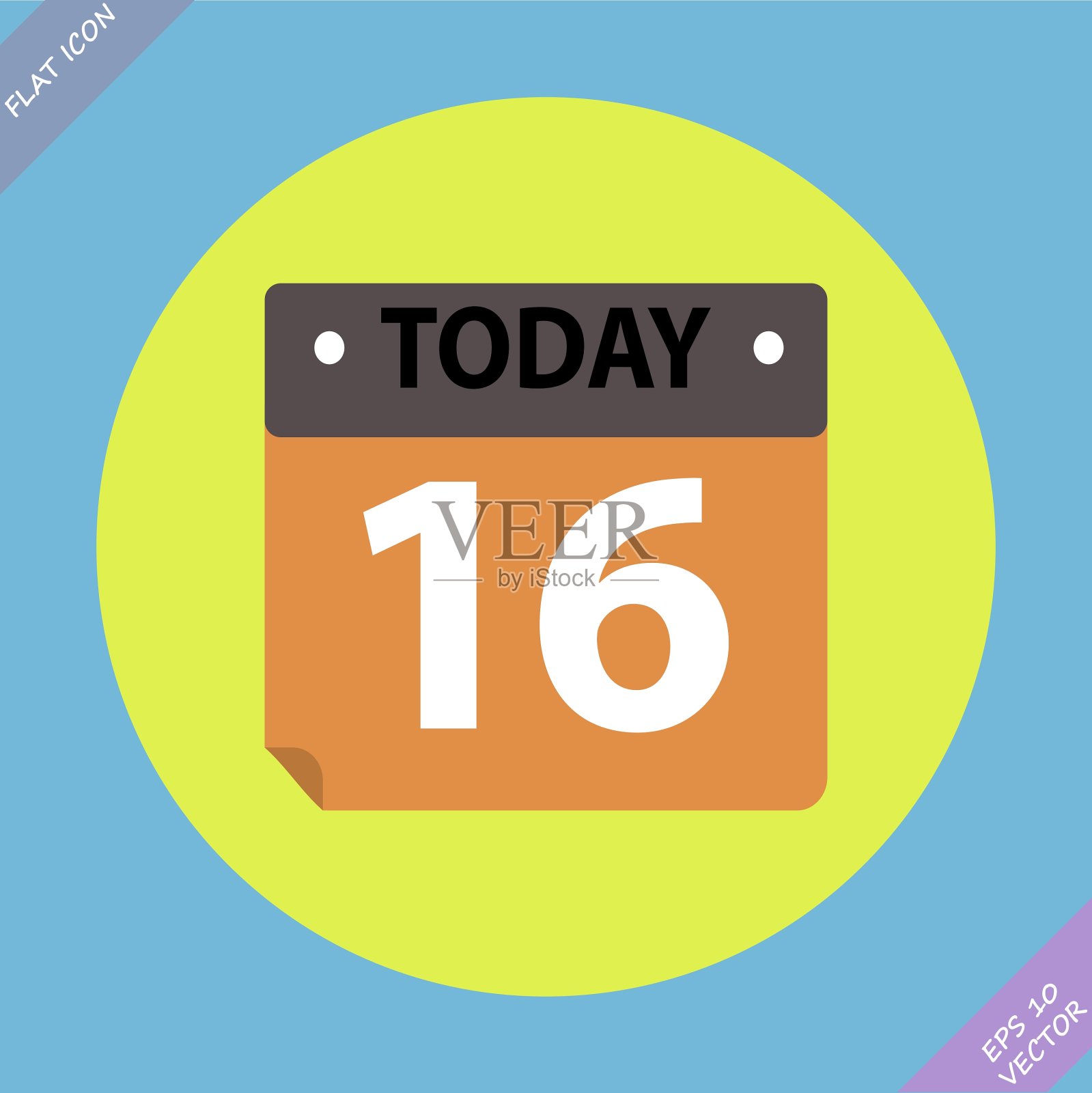 日历图标-平面设计插画图片素材