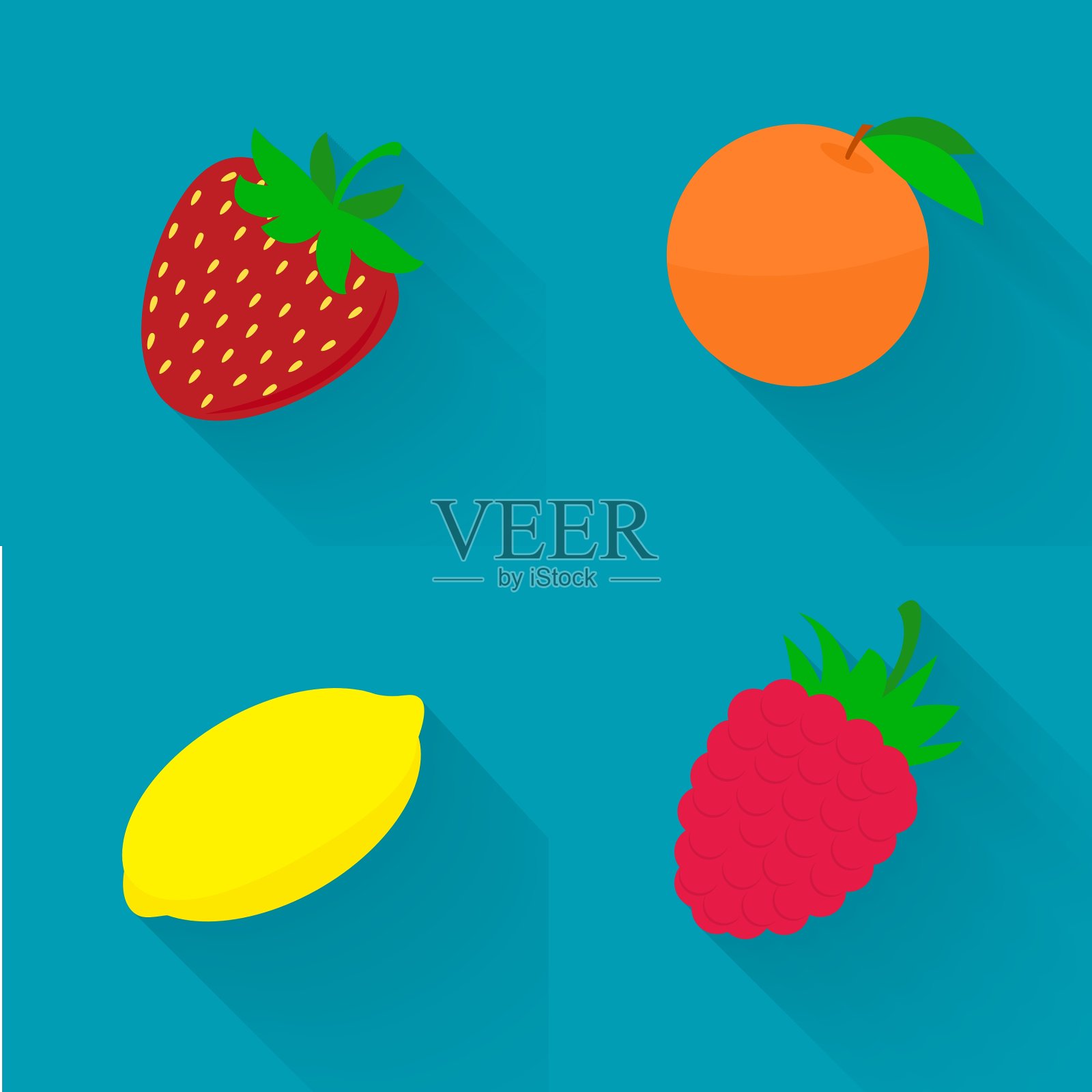 扁果多汁,果套图标素材