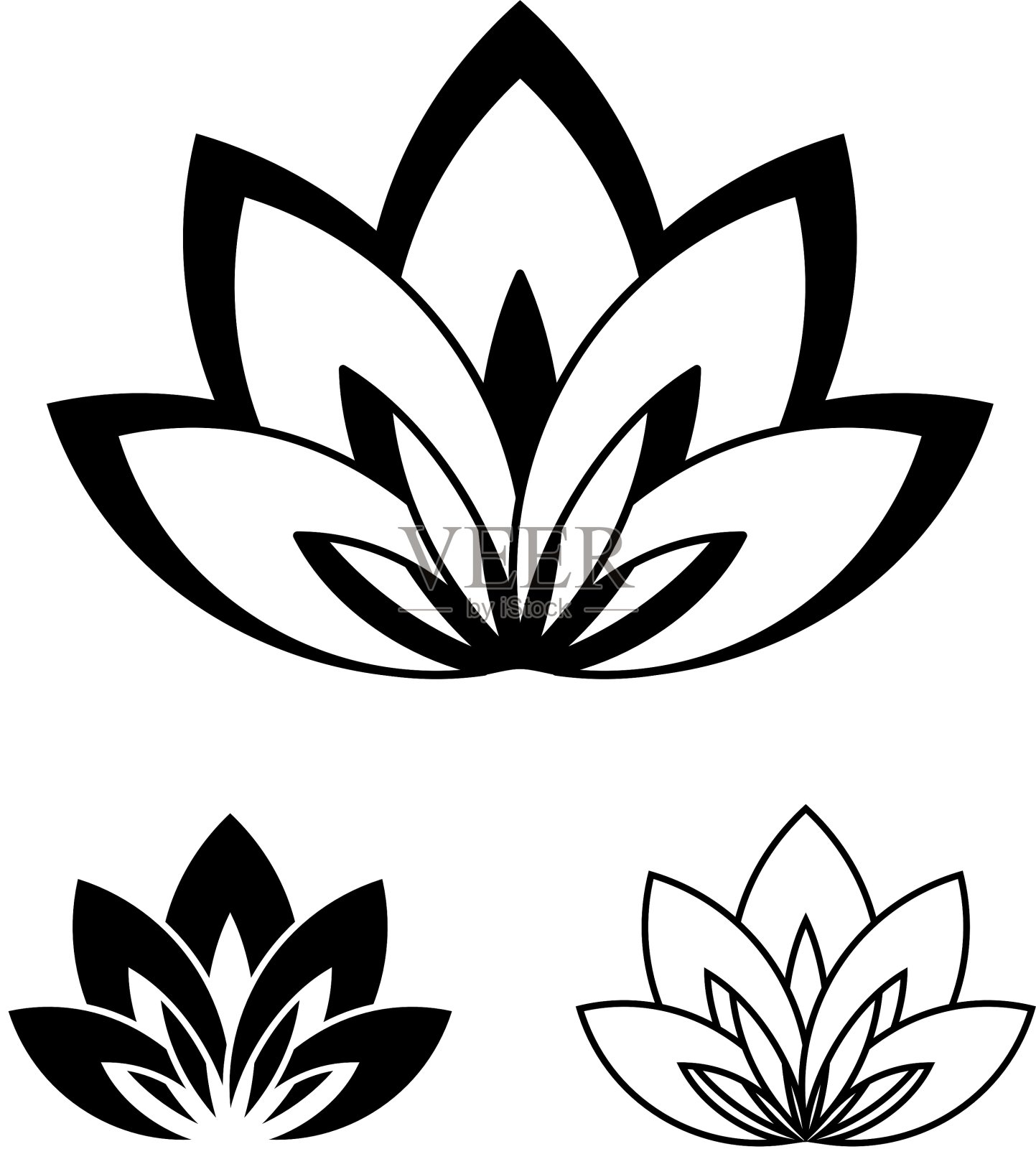 莲花是瑜伽的象征插画图片素材