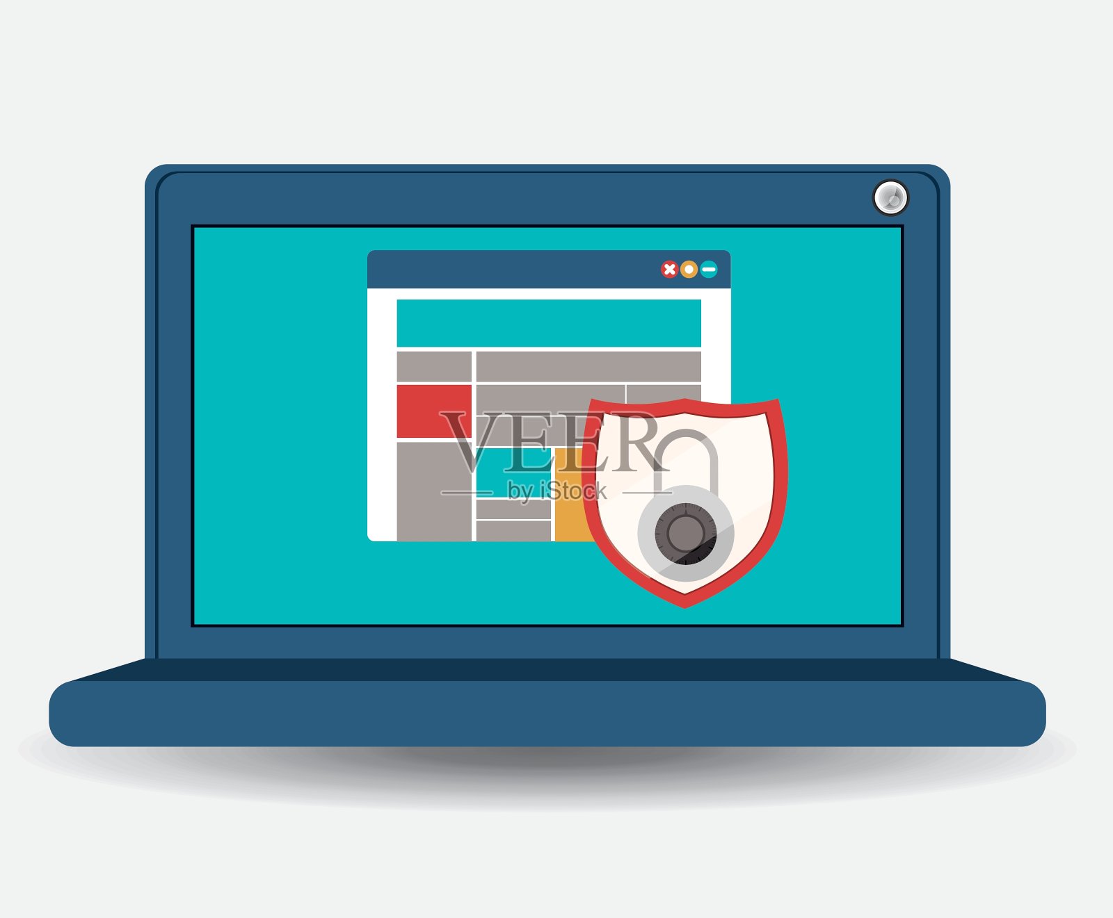 安全系统设计插画图片素材