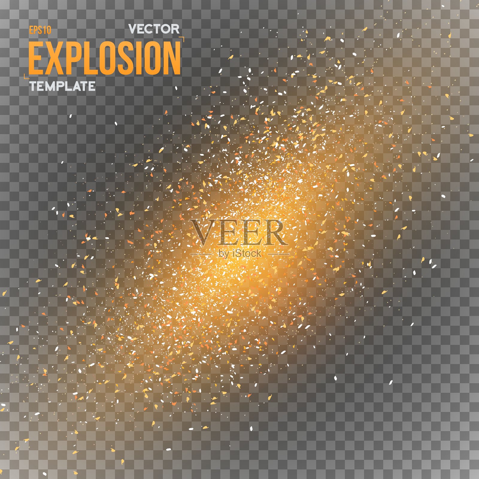 碎纸爆炸特效隔离插画图片素材