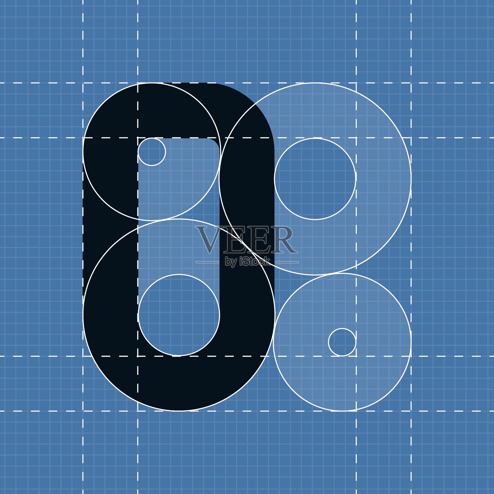 圆形工程字体符号O图标素材