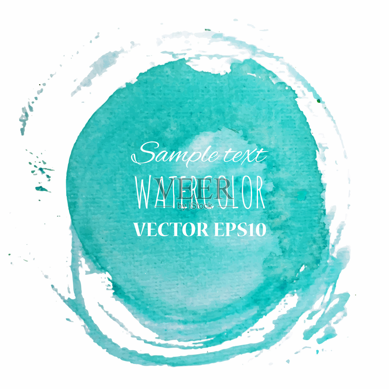 抽象蓝色水彩背景插画图片素材