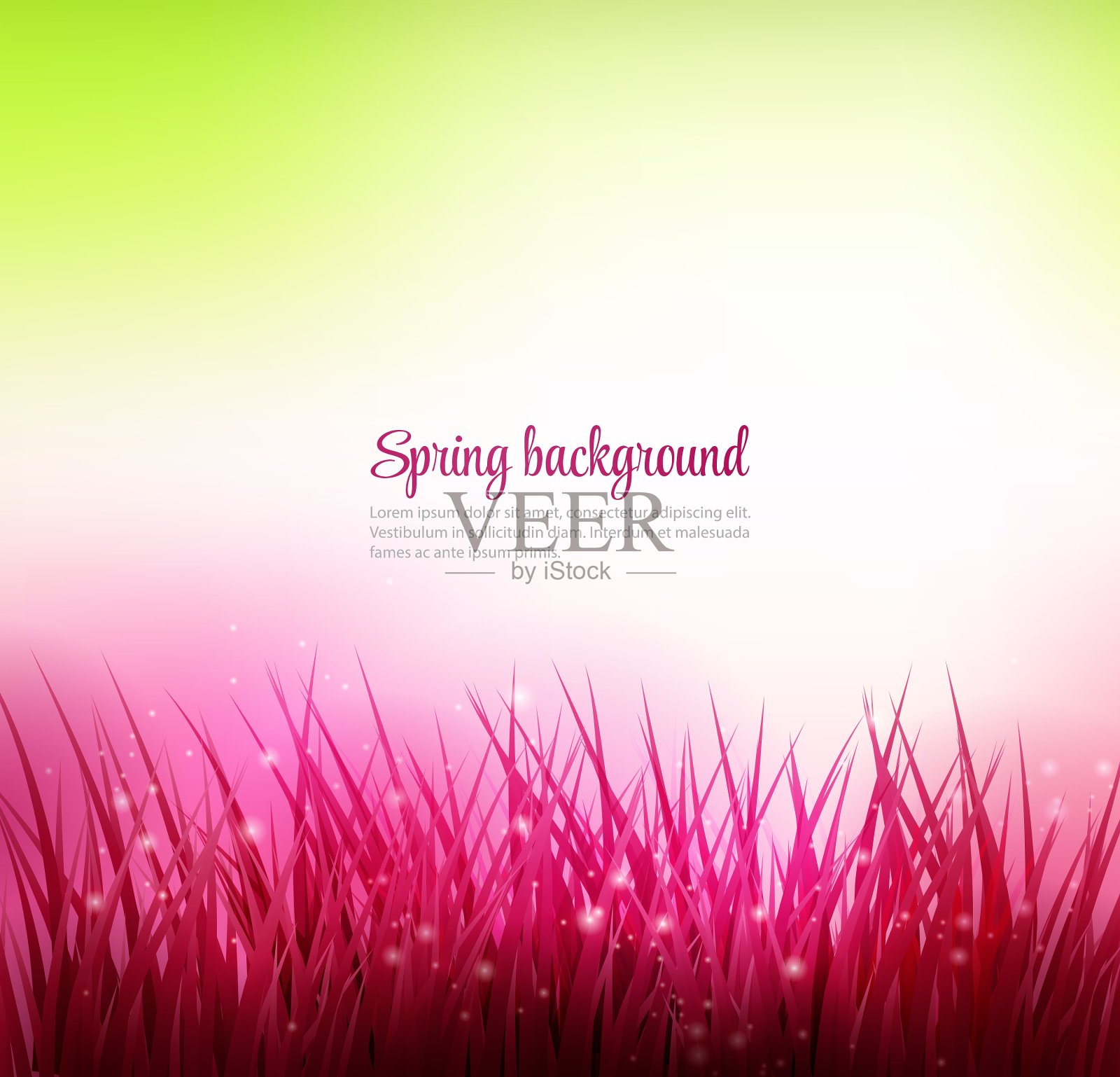 天然绿草背景插画图片素材