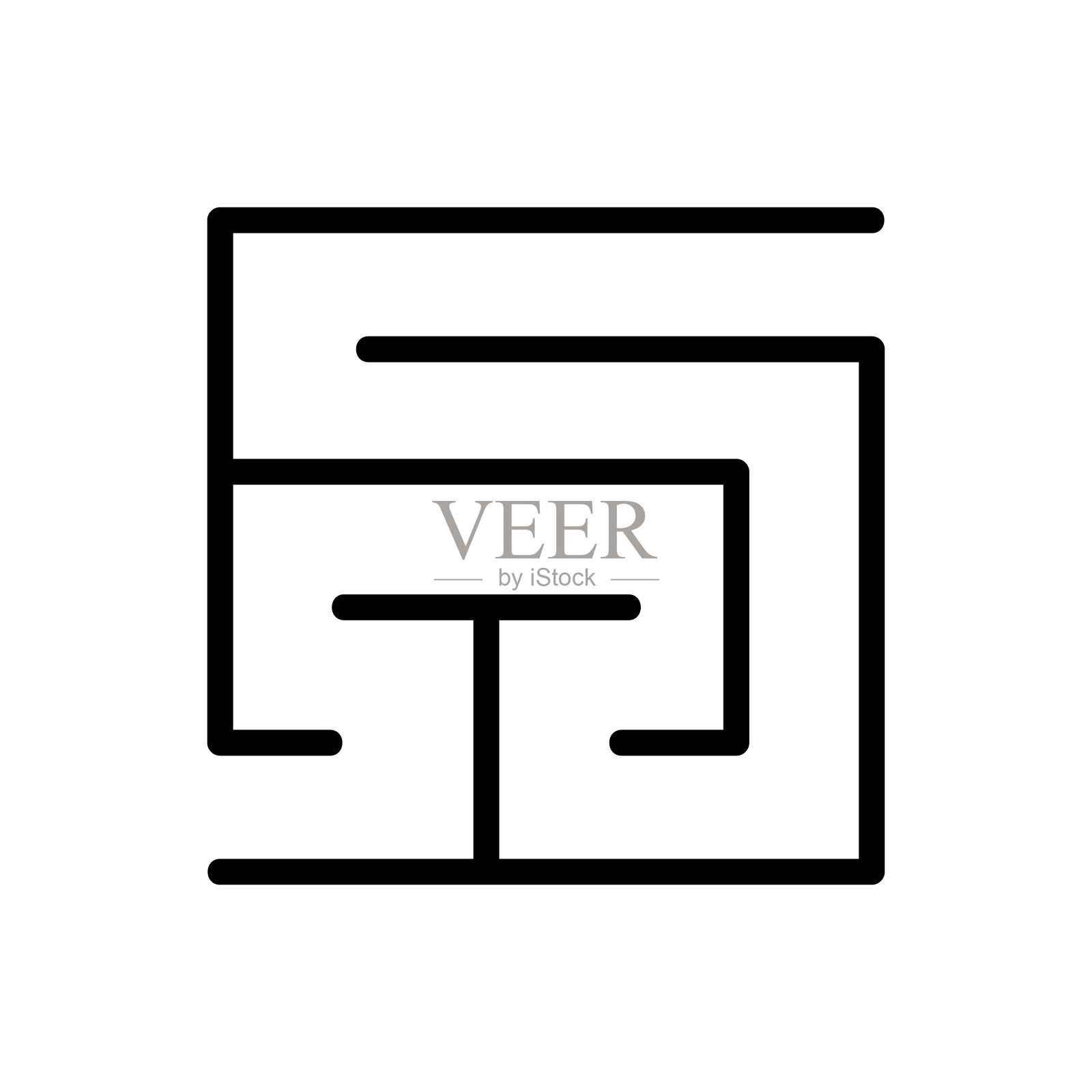 脑筋急转弯图标矢量轮廓插图插画图片素材